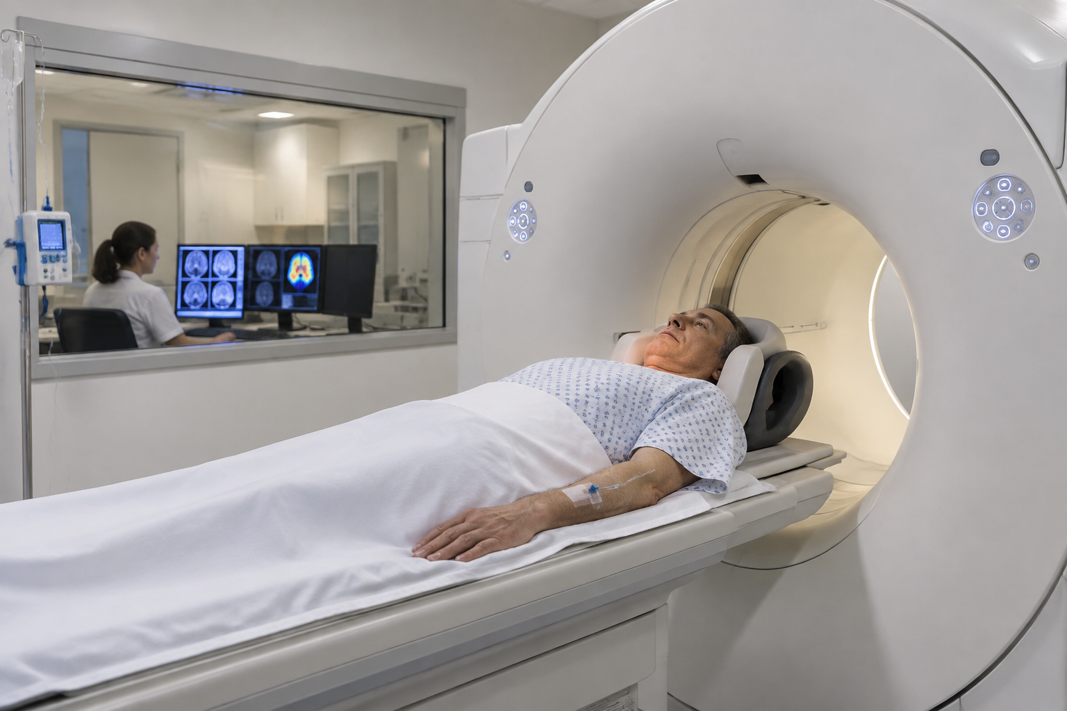 تصوير أورام المخ بمتتبع FDOPA — Fluorodopa Tracer Imaging of Brain Tumors (FDOPA) — صورة توضيحية للفحص