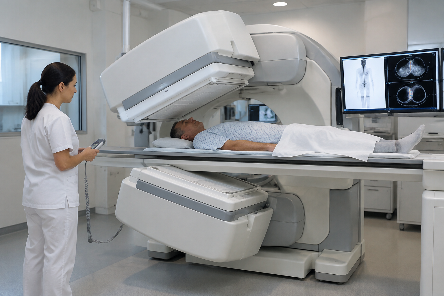 مسح مستقبلات السوماتوستاتين — Somatostatin receptor scintigraphy (SRS) — صورة توضيحية للفحص