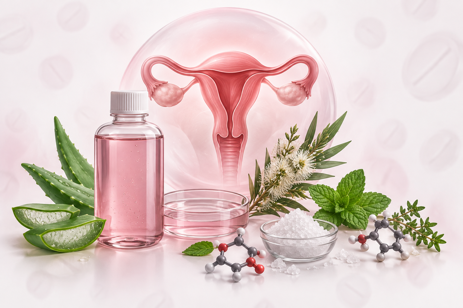 صبر حقيقي، حمض البوريك، شجرة الشاي، ثايمول | aloe barbadensis, boric acid, melaleuca alternifolia, menthol, thymol