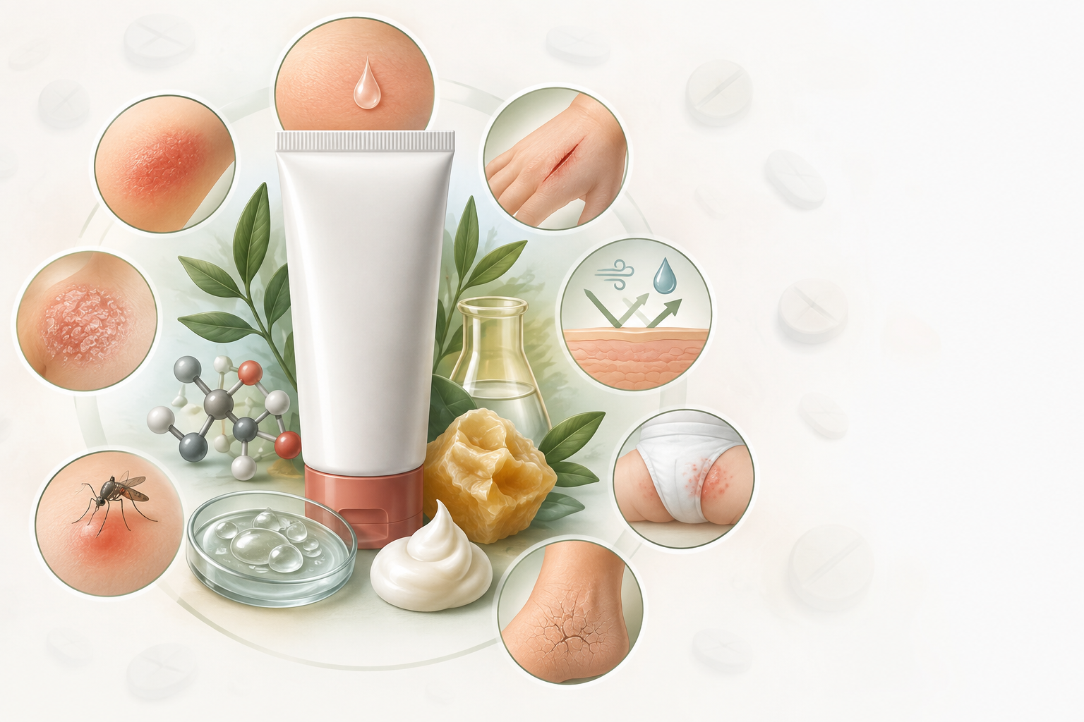 ديكسبانثيول، سيميثكون، لانولين | Dexpanthenol, simethicone m30, lanolin