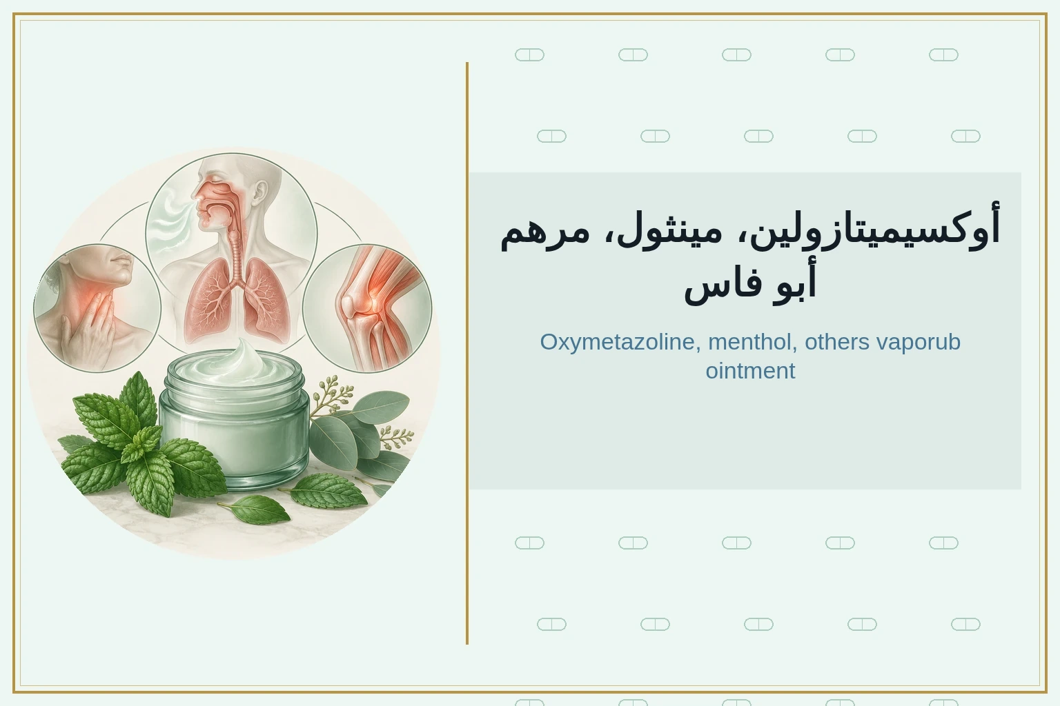 (أوكسيميتازولين، مينثول)، مرهم أبو فاس | Oxymetazoline, menthol, others vaporub ointment