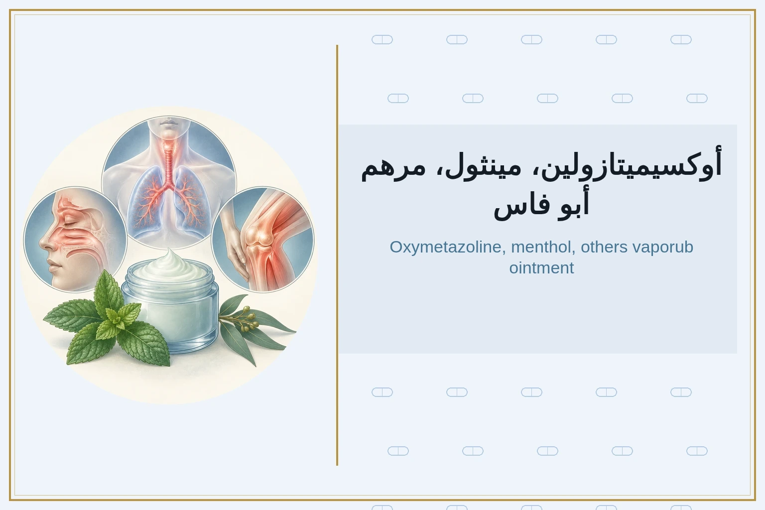 (أوكسيميتازولين، مينثول)، مرهم أبو فاس | Oxymetazoline, menthol, others vaporub ointment