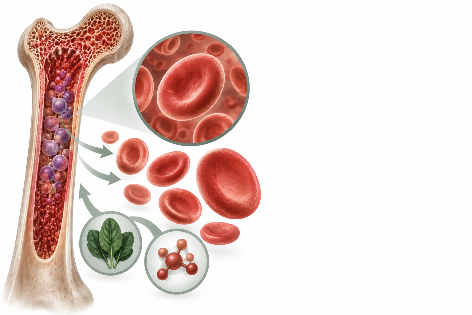 حمض الفوليك | Folic Acid — رسم توضيحي لفئة فقر الدم كبير الكريات