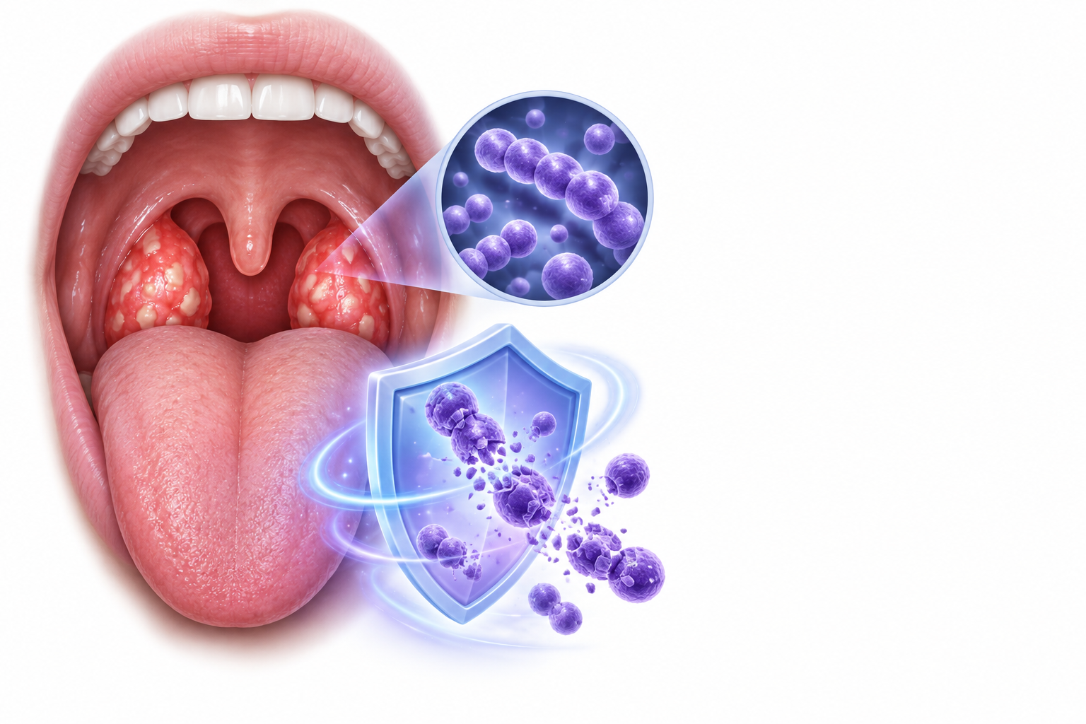 أزيثروميسين | Azithromycin — رسم توضيحي لفئة التهاب حول اللوزة