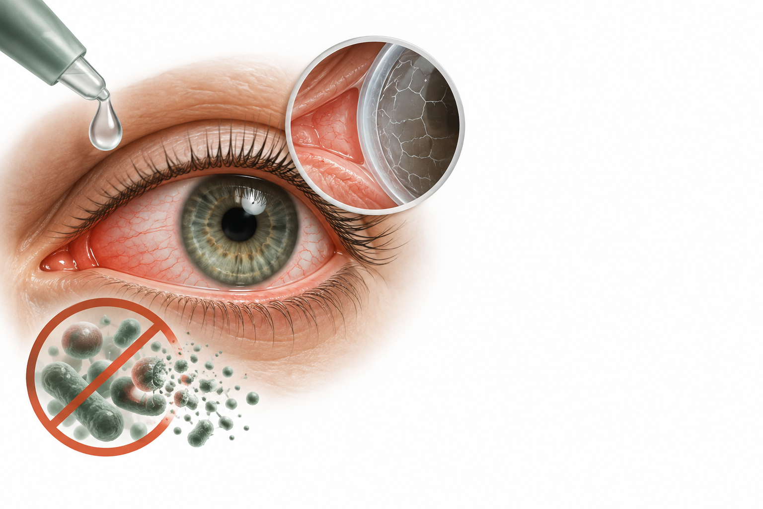 سيبروفلوكساسين للعين | Ciprofloxacin Eye Drops — رسم توضيحي لفئة التهاب القرنية والملتحمة الجاف