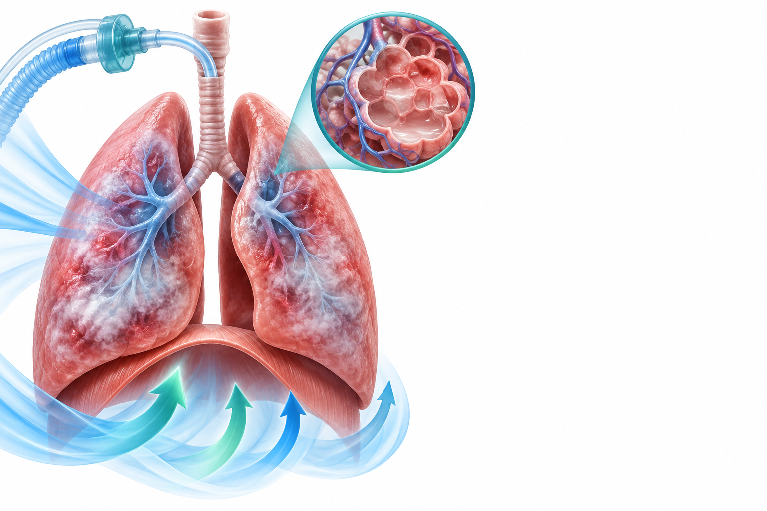 كالفاكتانت | calfactant — رسم توضيحي لفئة متلازمة الضائقة التنفسية الحادة