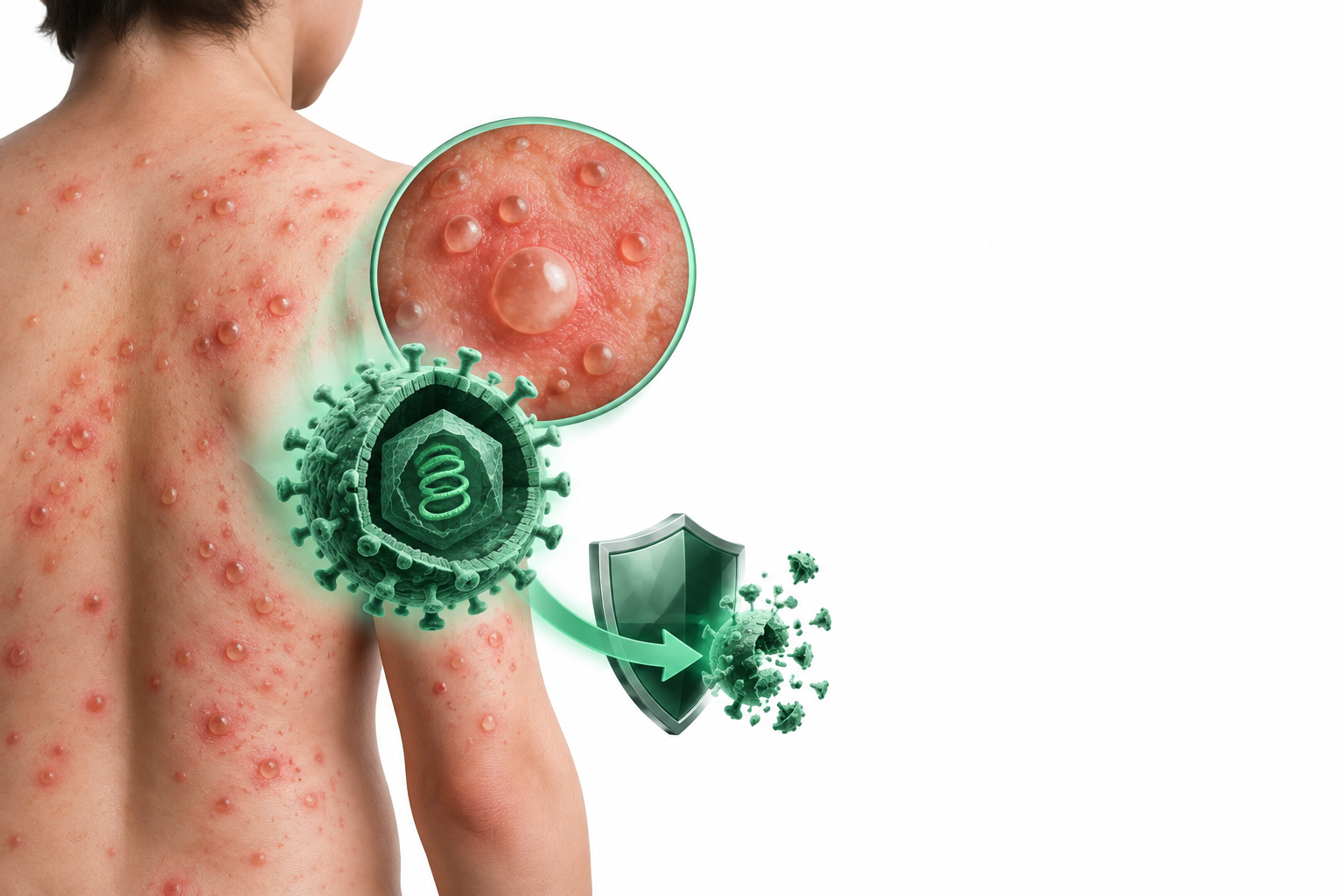 لقاح الحصبة، النكاف، الحصبة الألمانية (روبيلا)، جدري الماء (الحماق) | MEASLES, MUMPS, RUBELLA (MMR), VARICELLA VACCINE — رسم توضيحي لفئة جدري الماء