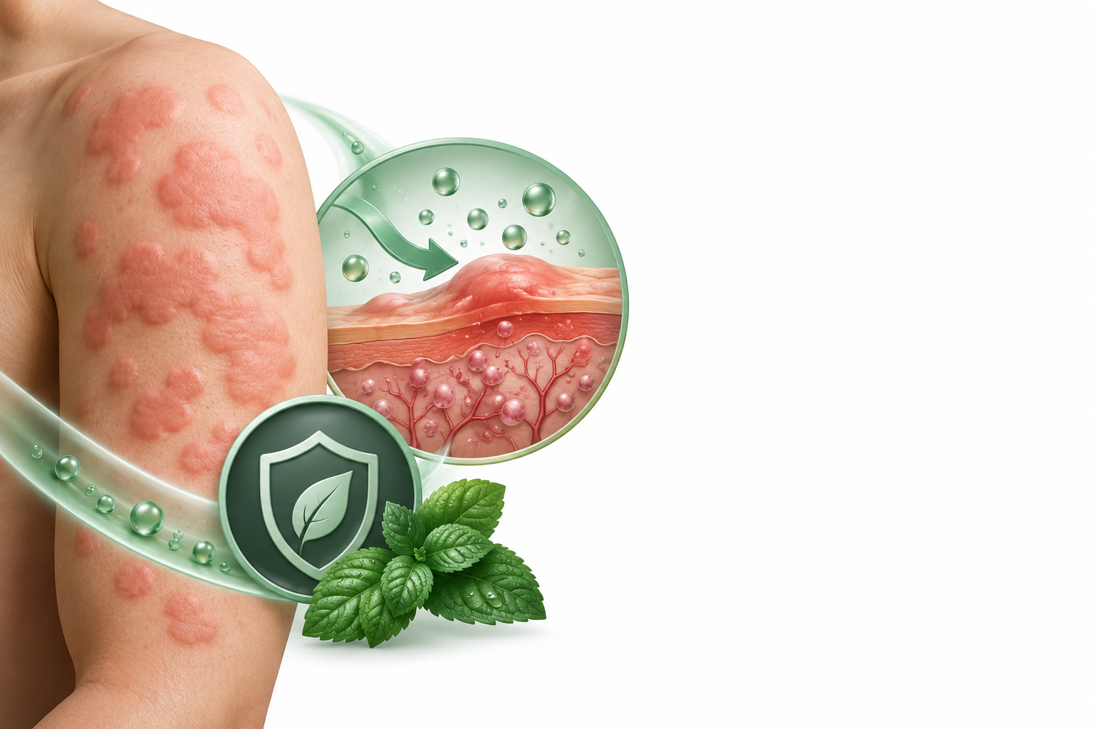 جليسرول،بانثينول،زنك | glycerol, panthenol, zinc — رسم توضيحي لفئة طفح القراص