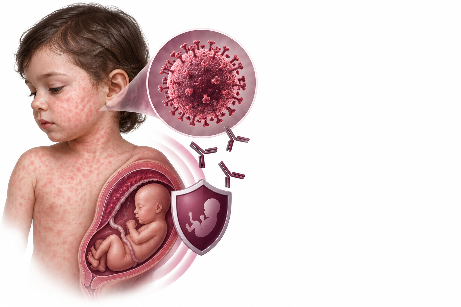 لقاح فيروس الحصبة الالمانية | Rubella Virus Vaccine — رسم توضيحي لفئة حصبة ألمانية