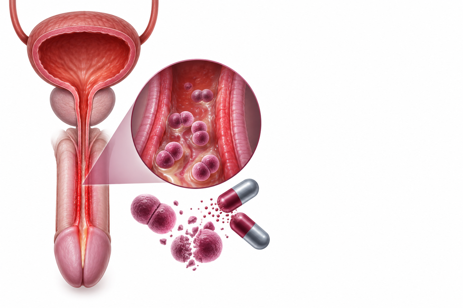 أزيثروميسين، تروفافلوكساسين | Azithromycin, Trovafloxacin — رسم توضيحي لفئة التهاب الإحليل اللاسيلاني