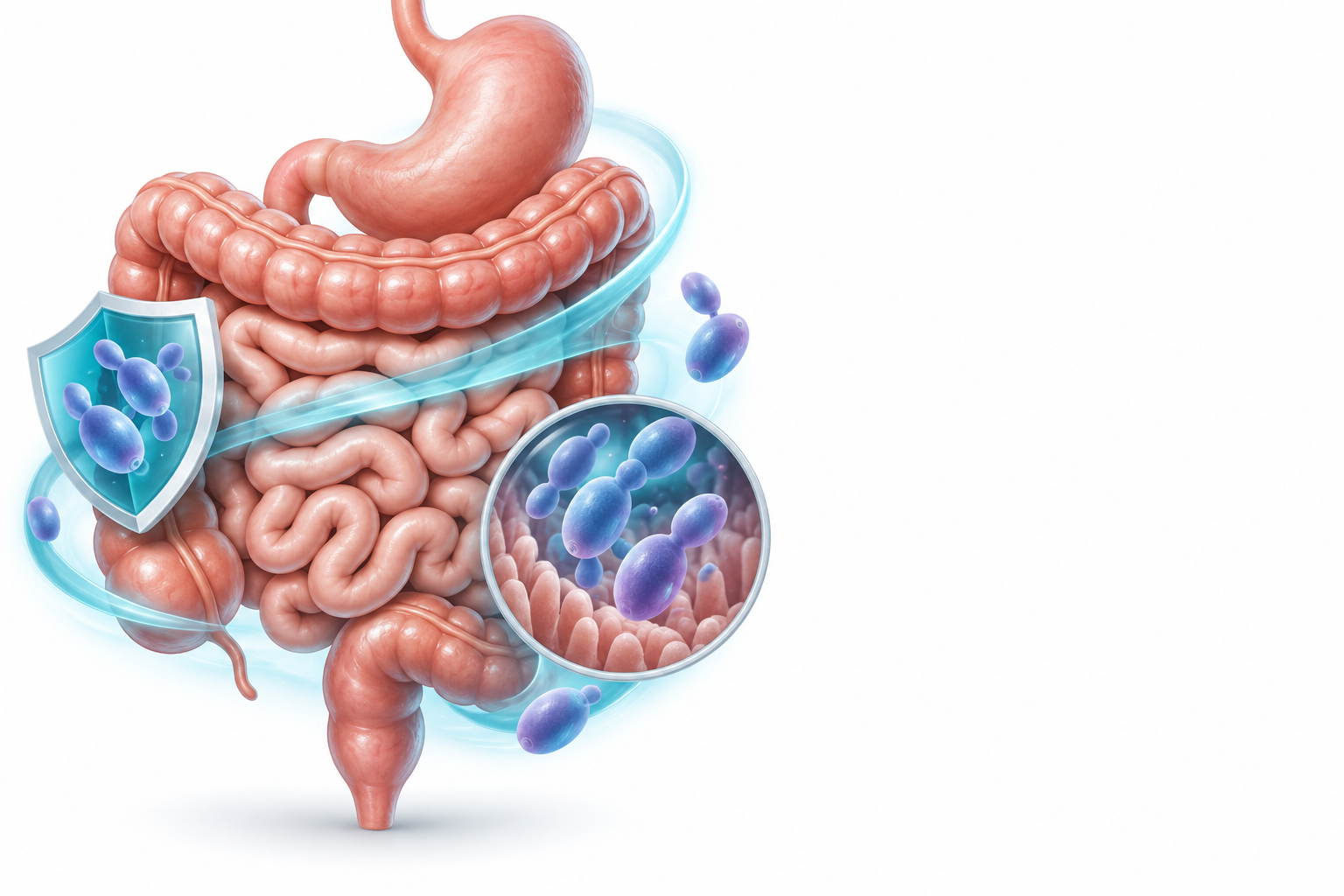 خميرة بولاردي. | Saccharomyces Boulardii — رسم توضيحي لفئة الاسهال