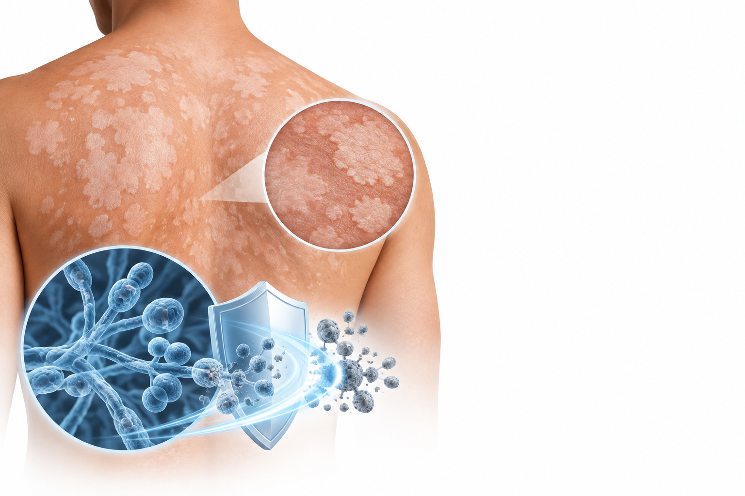 شامبو كيتوكونازول | Ketoconazole Shampoo — رسم توضيحي لفئة نخالية مبرقشة