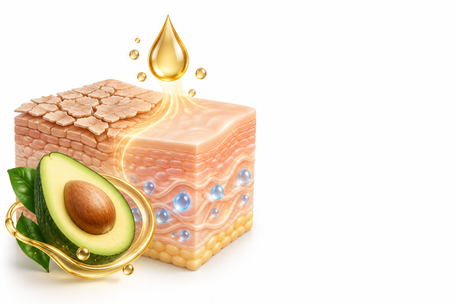 بيرسيوز الأفوكادو | avocado perseose — رسم توضيحي لفئة جفاف الجلد