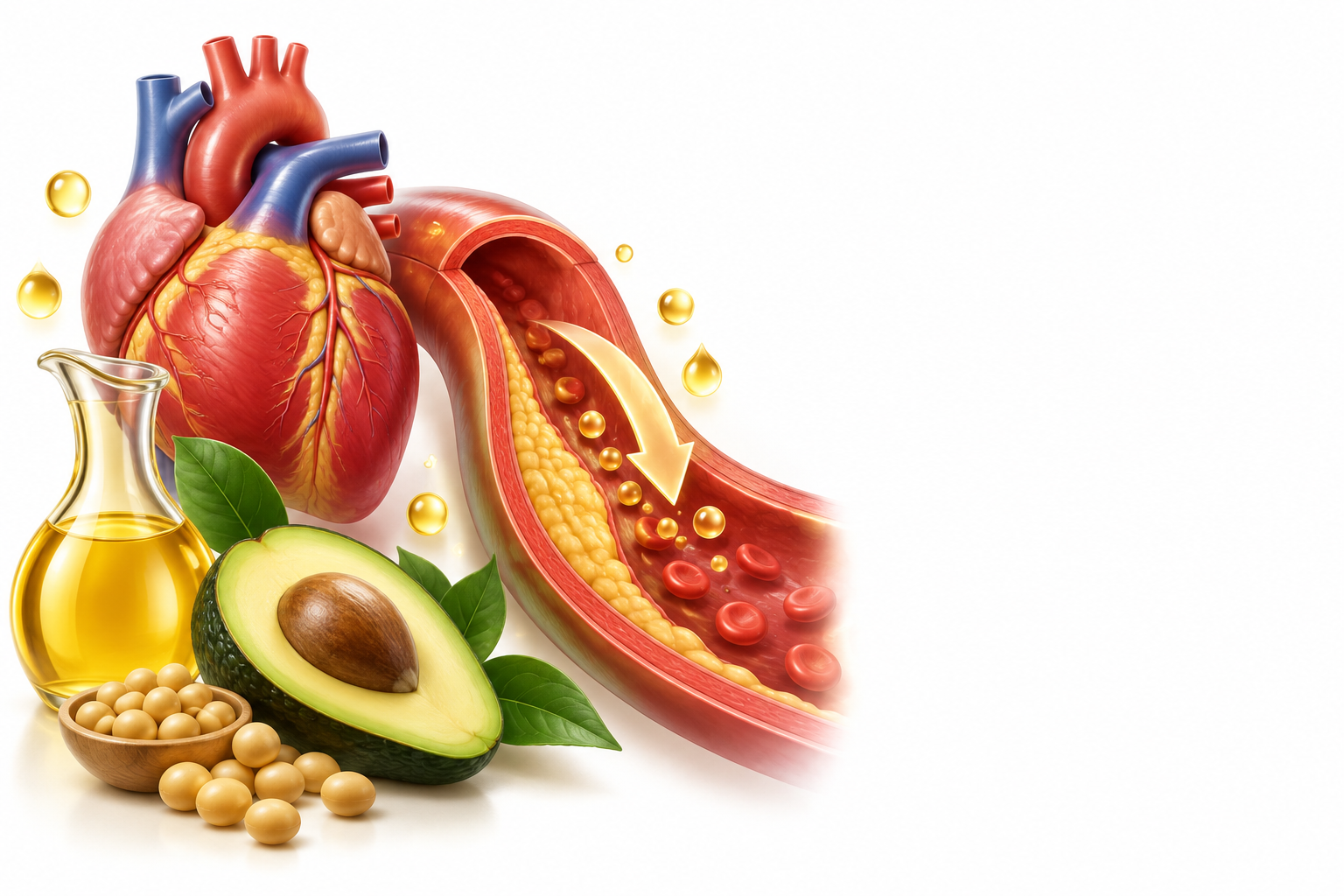 فول الصويا،أفوكادو | Avacado oil (unsaponifiable), Soya oil (unsaponifiable)/ glycine max, persea gratissima — رسم توضيحي لفئة ارتفاع الدهون