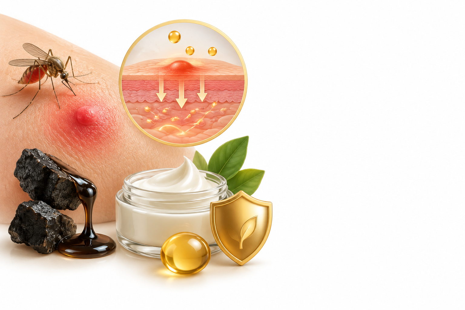هيدروكورتيزون، قطران الفحم | Hydrocortisone, Coal tar — رسم توضيحي لفئة لدغة حشرة