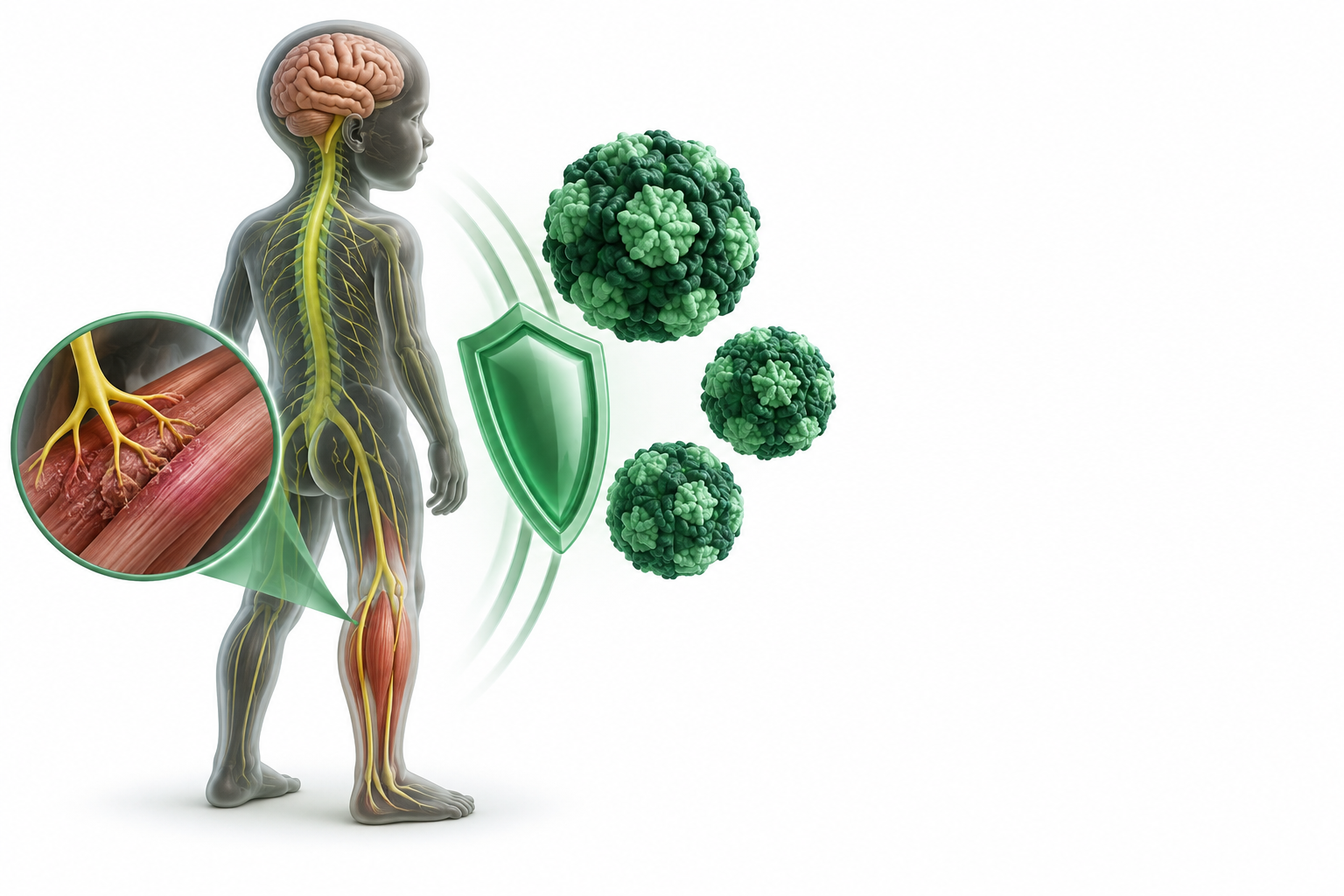 لقاح شلل الأطفال من النوع الأول والثاني والثالث. | Poliomyelitis Virus Type 1, Poliomyelitis Virus Type 2, Poliomyelitis Virus Type 3 — رسم توضيحي لفئة فيروس شلل الأطفال