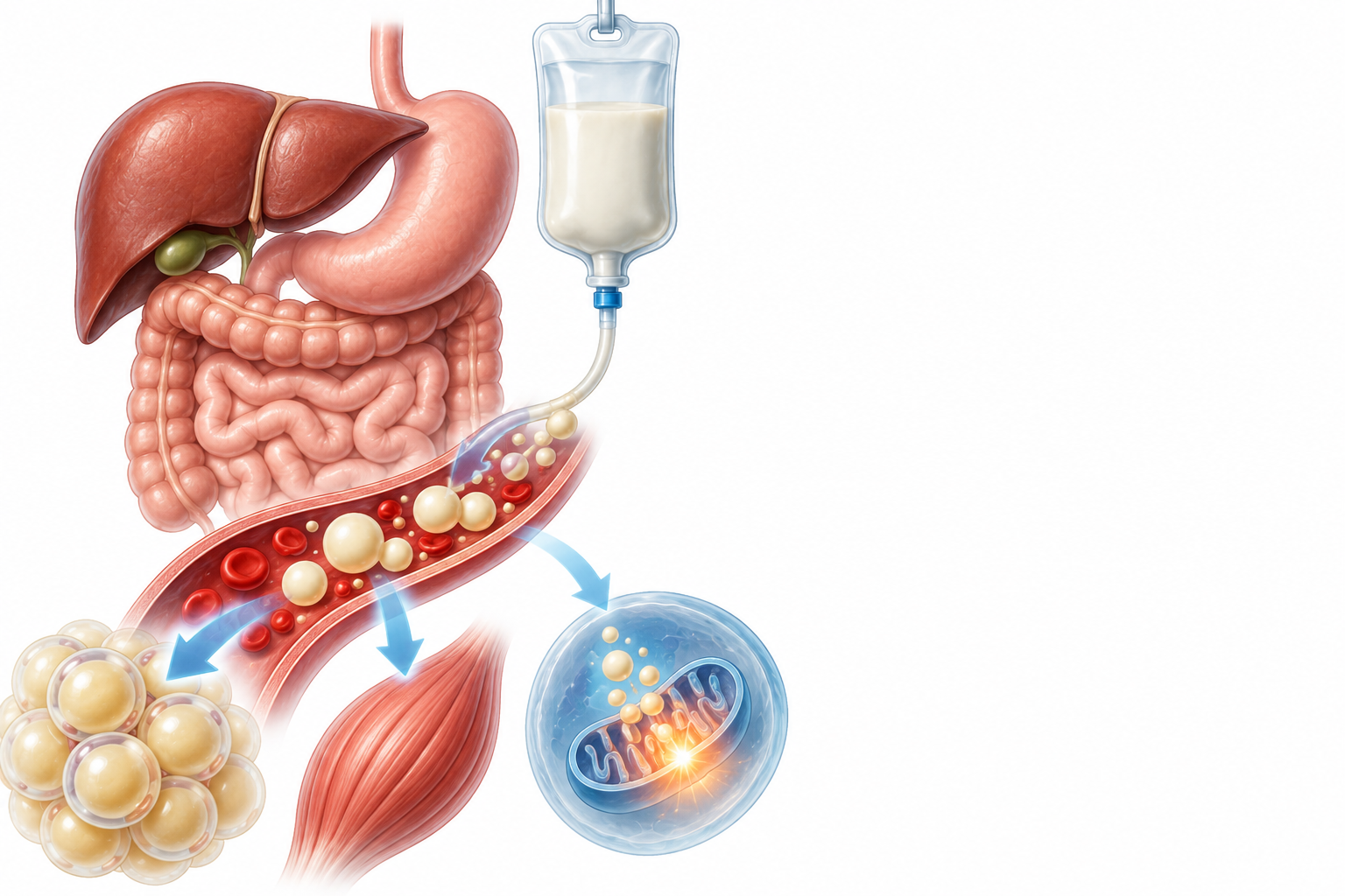 مستحلب الدهون | fat emulsions — رسم توضيحي لفئة السعرات الحرارية المستهلكة