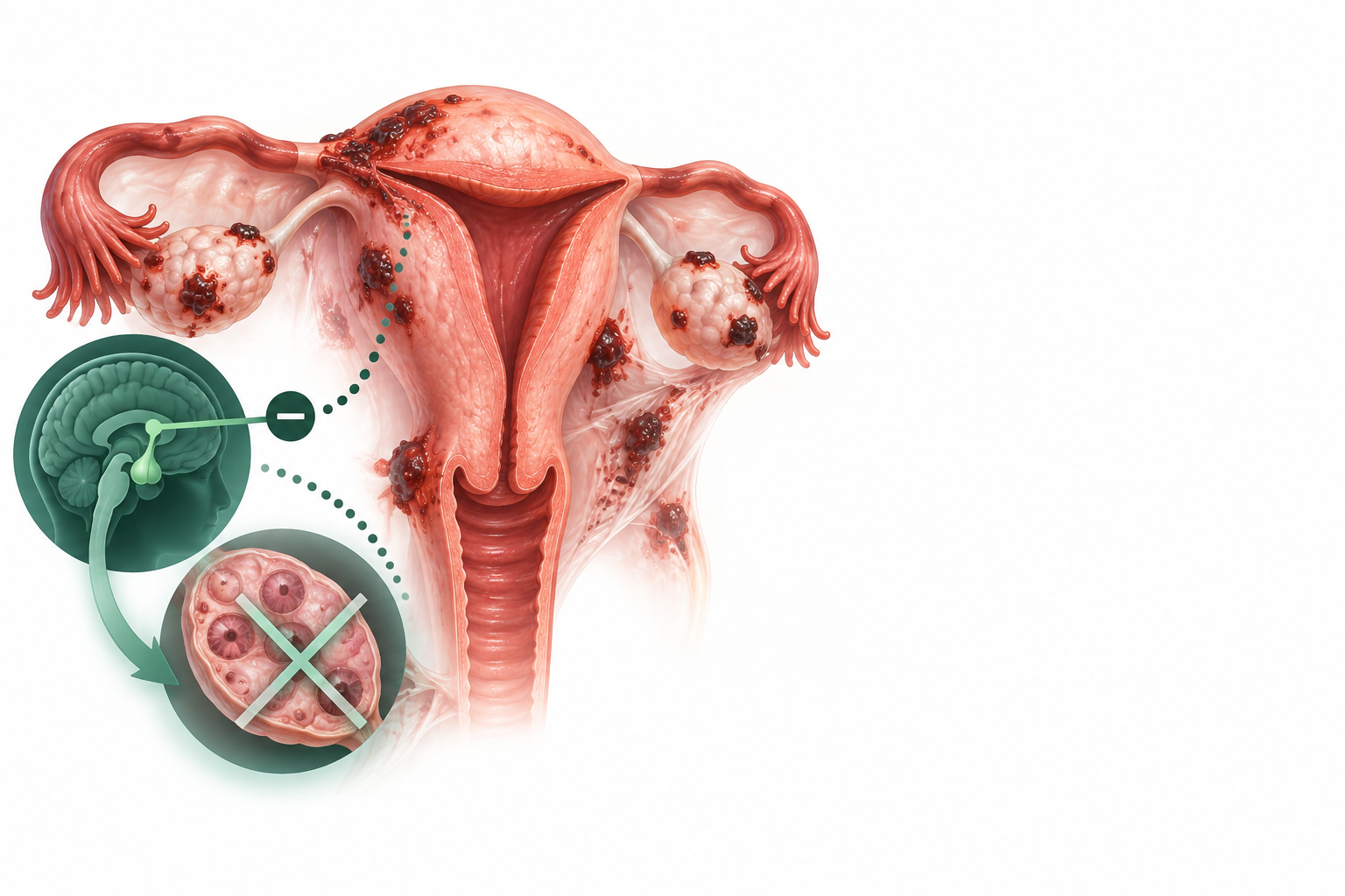 غوسيريلين | Goserelin — رسم توضيحي لفئة بطانة الرحم المهاجرة