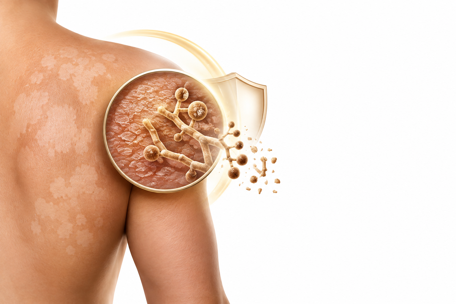 سيكلوبيروكس أولامين | Ciclopirox Olamine — رسم توضيحي لفئة سعفة مبرقشة