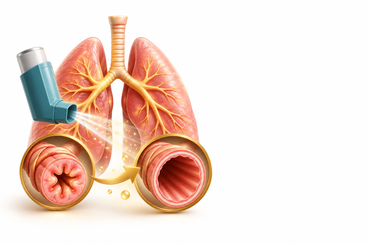 سالبيوتامول للاستنشاق | Salbutamol Inhalation — رسم توضيحي لفئة تشنج قصبي