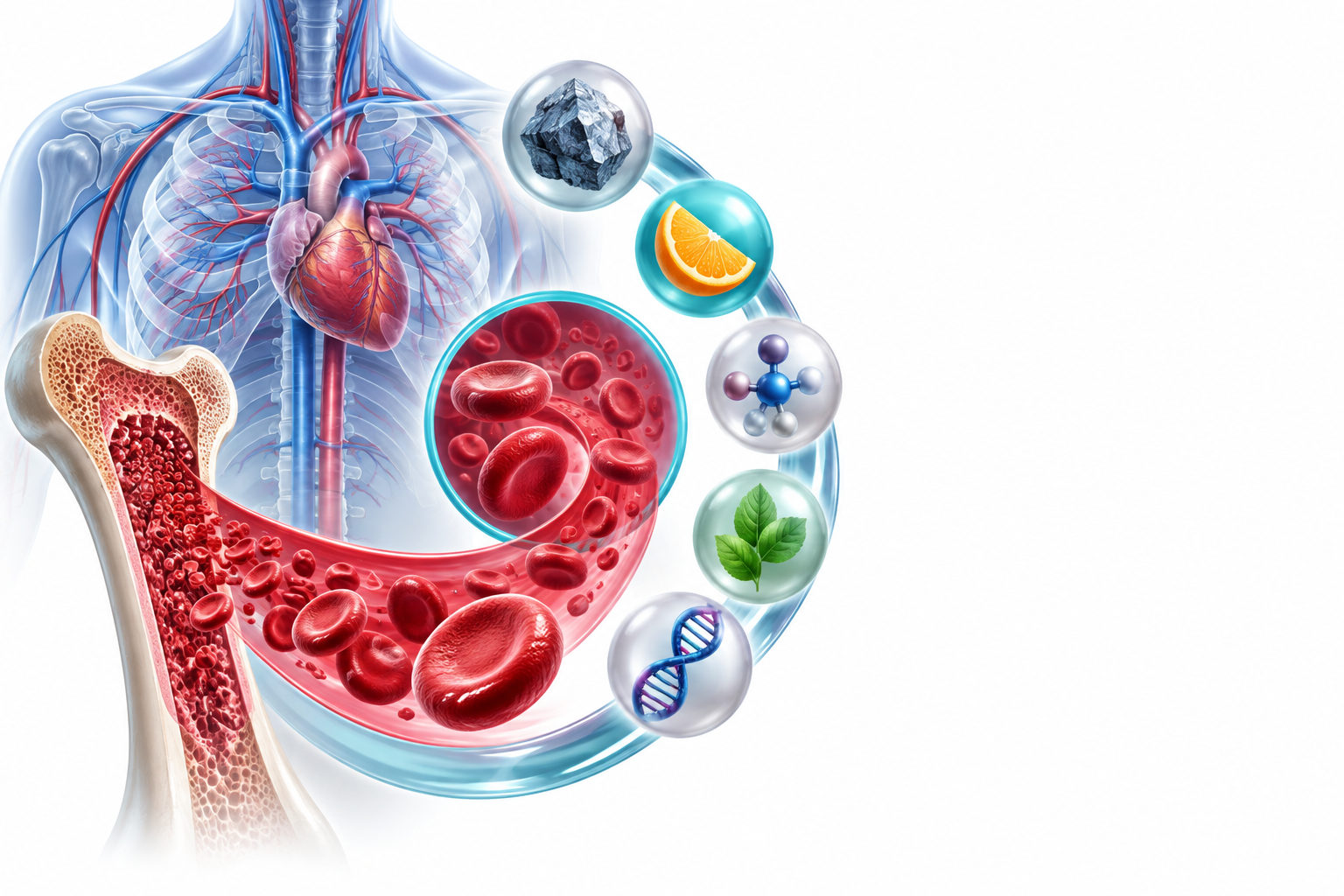 عديد الببتيد حديد الهيم، فوليد أسيد | Heme Iron polypeptide, Folic Acid — رسم توضيحي لفئة مكملات الحديد