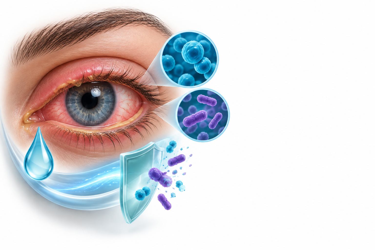 نيوميسين , باسيتراسين . | Neomycin, Bacitracin — رسم توضيحي لفئة التهاب الجفن والملتحمة