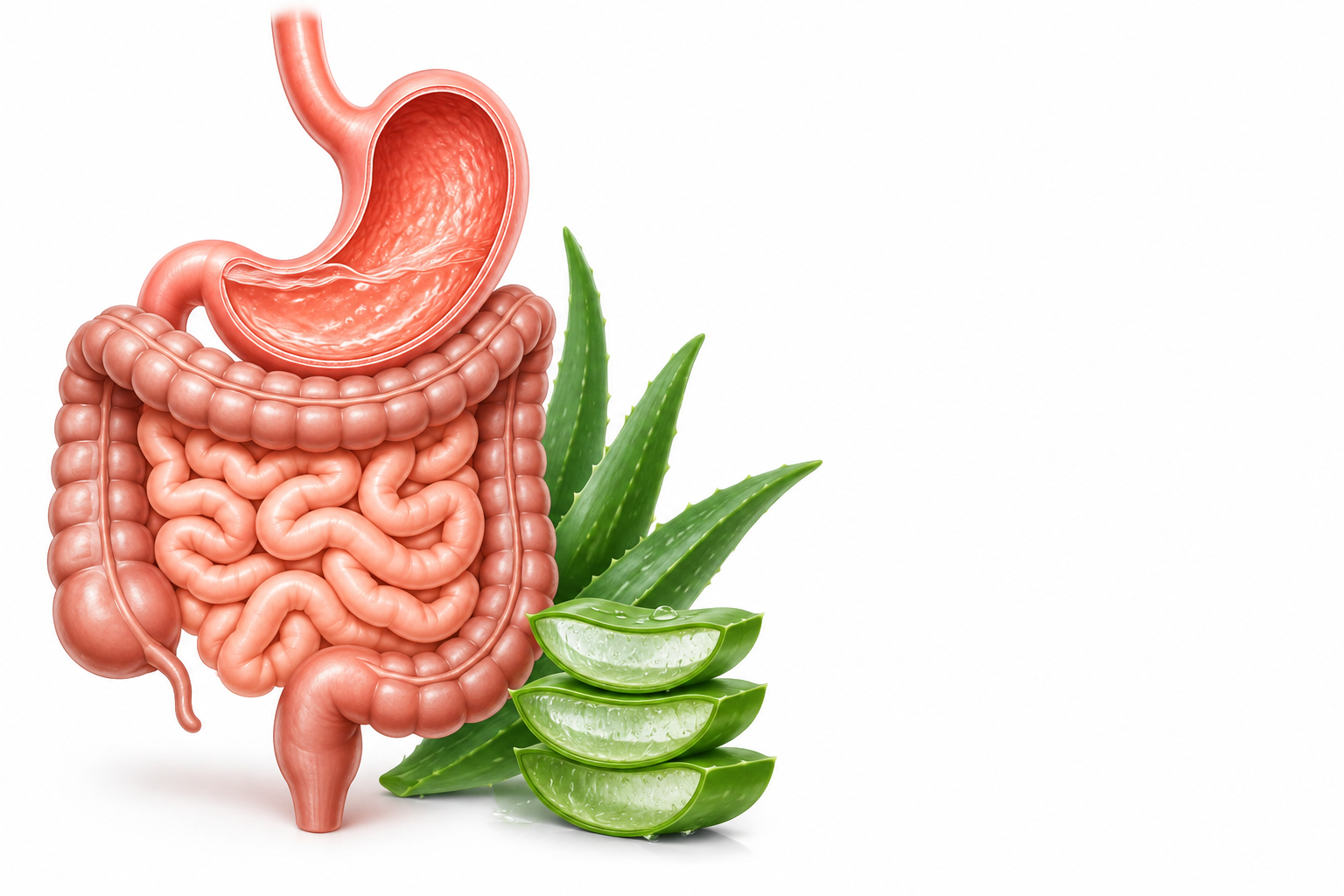 ألوة فيرا / صبر | Aloe Vera — رسم توضيحي لفئة الجهاز الهضمي