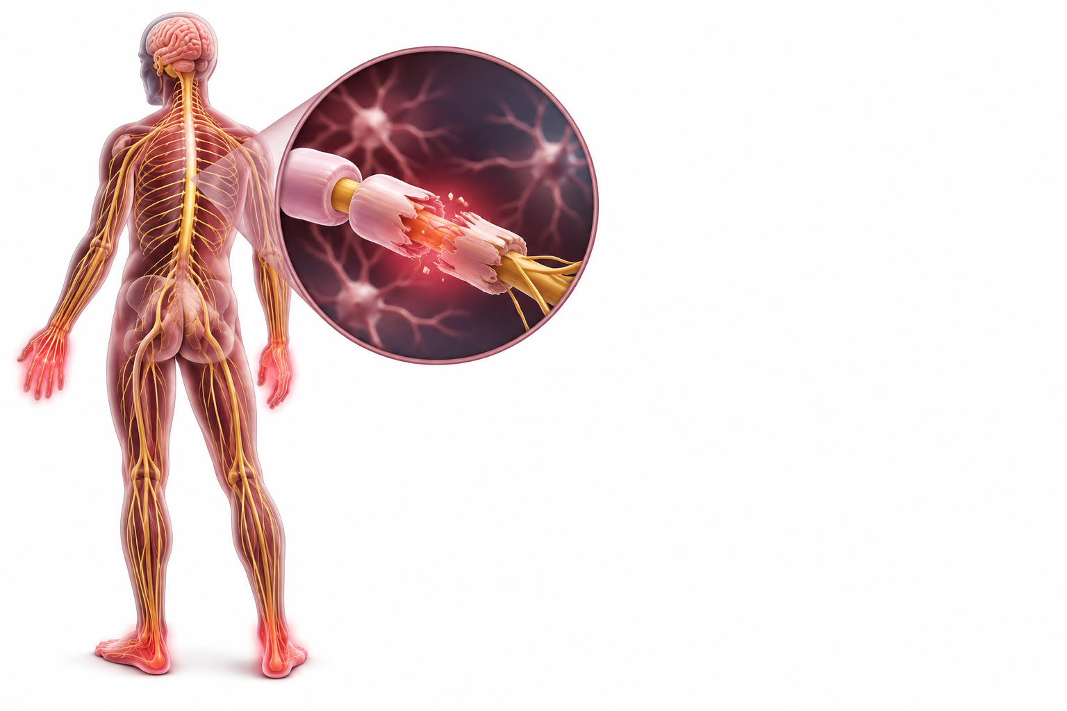 فيتامين ب 6 بيريدوكسين | Vitamin B6 or Pyridoxine — رسم توضيحي لفئة اعتلال عصبي