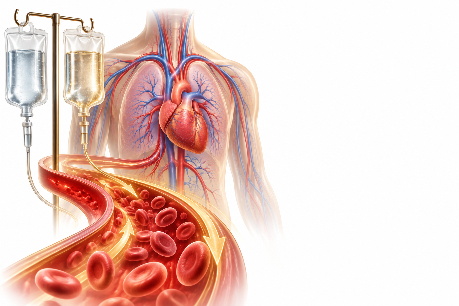 صوديوم كلوريد , هدروكسي إيثيل النشا . | Sodium chloride, Hydroxyethyl Starch — رسم توضيحي لفئة نقص حجم الدم
