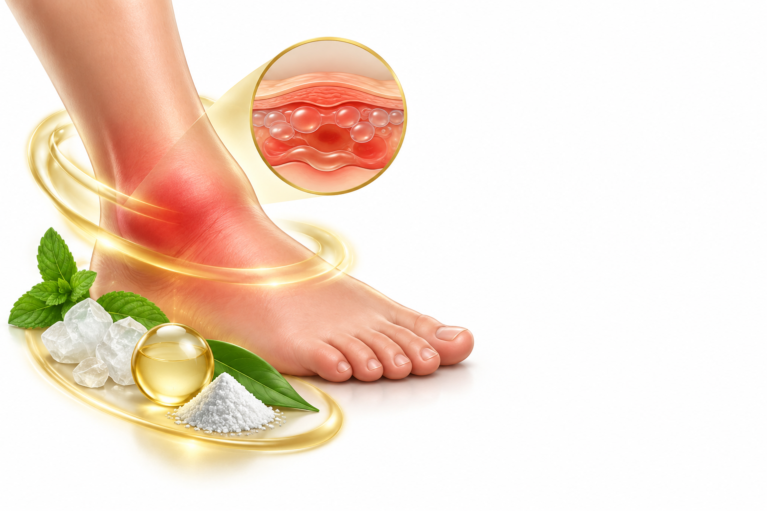 كافور، جلسرين، منثول، زنك | camphor, glycerol, menthol, zinc — رسم توضيحي لفئة تورم