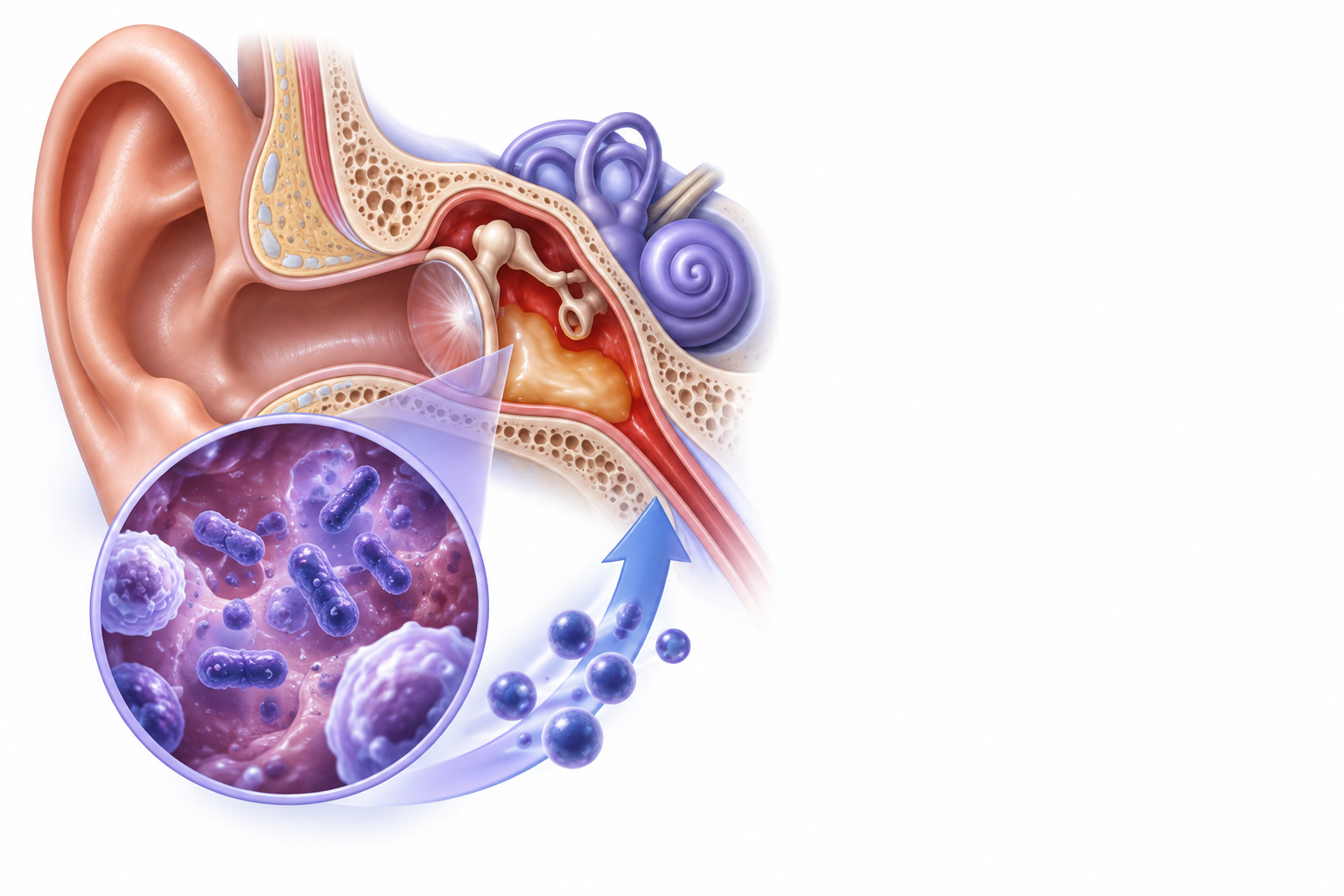 أزيثروميسين | Azithromycin — رسم توضيحي لفئة التهاب الأذن الوسطى