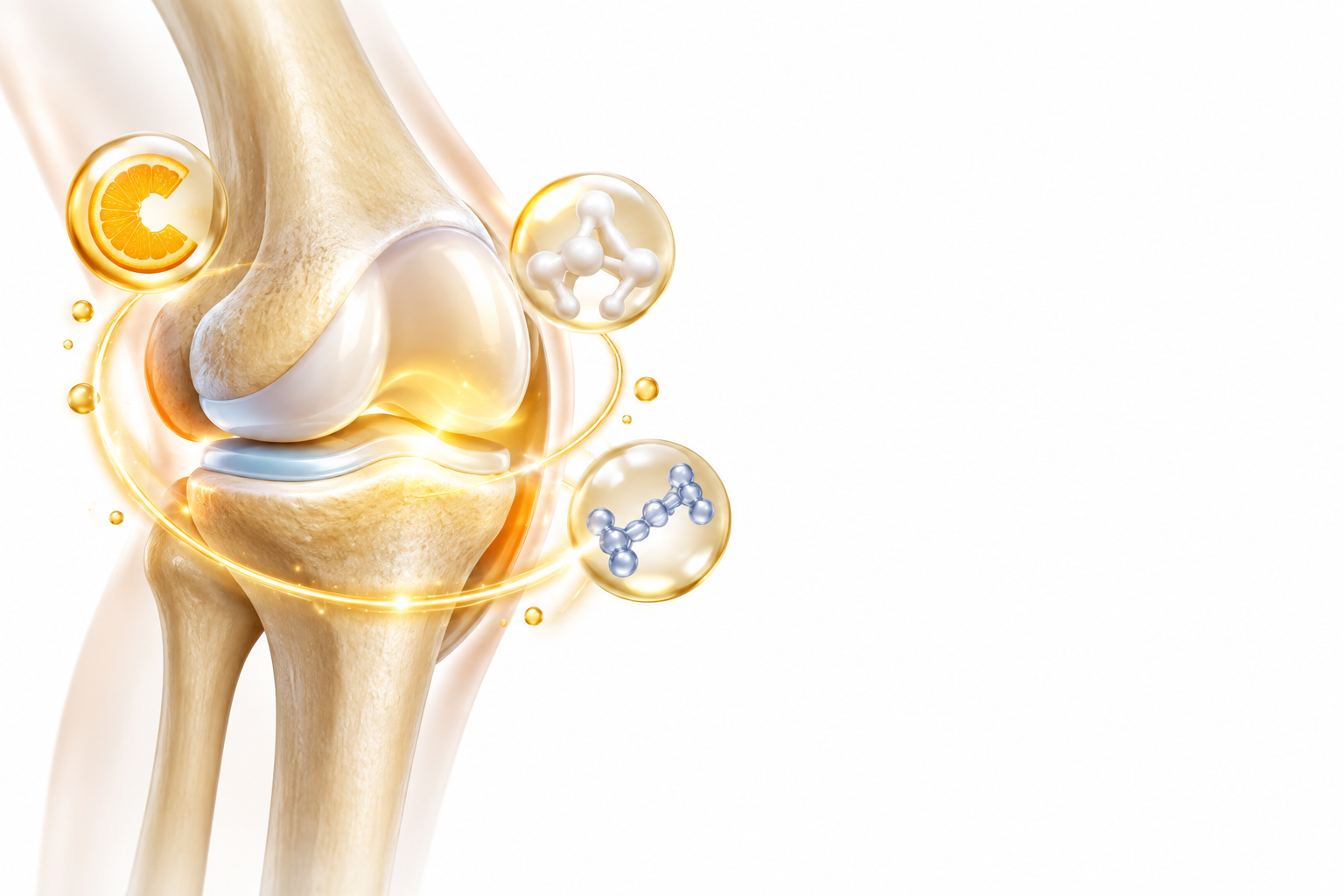 فيتامين سي , جلوكوسامين , كوندريوتين . | Vit C, Glucosamine, Chondriotin — رسم توضيحي لفئة خشونة الركبة