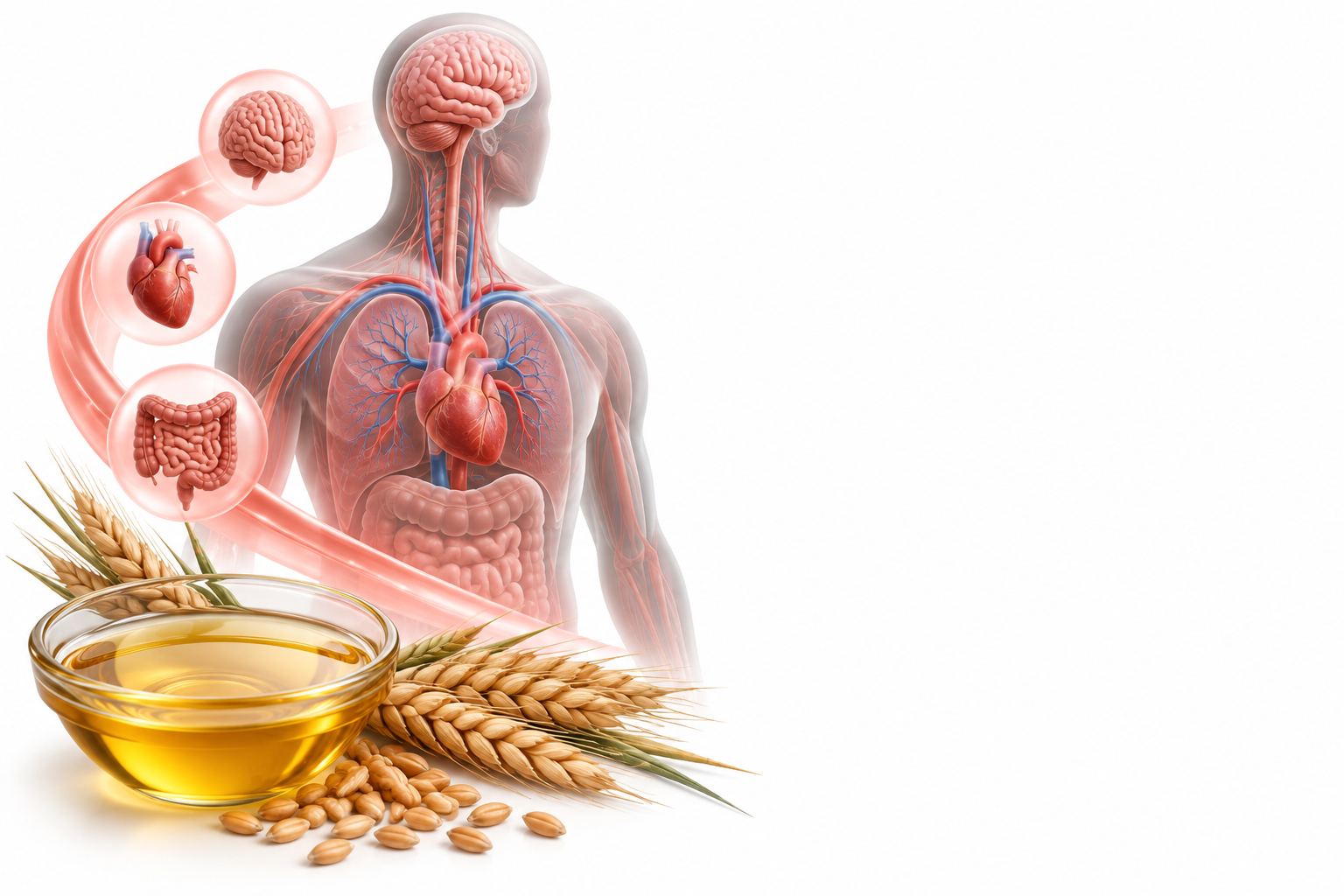 زيت جنين القمح | Wheat germ oil — رسم توضيحي لفئة طب بديل
