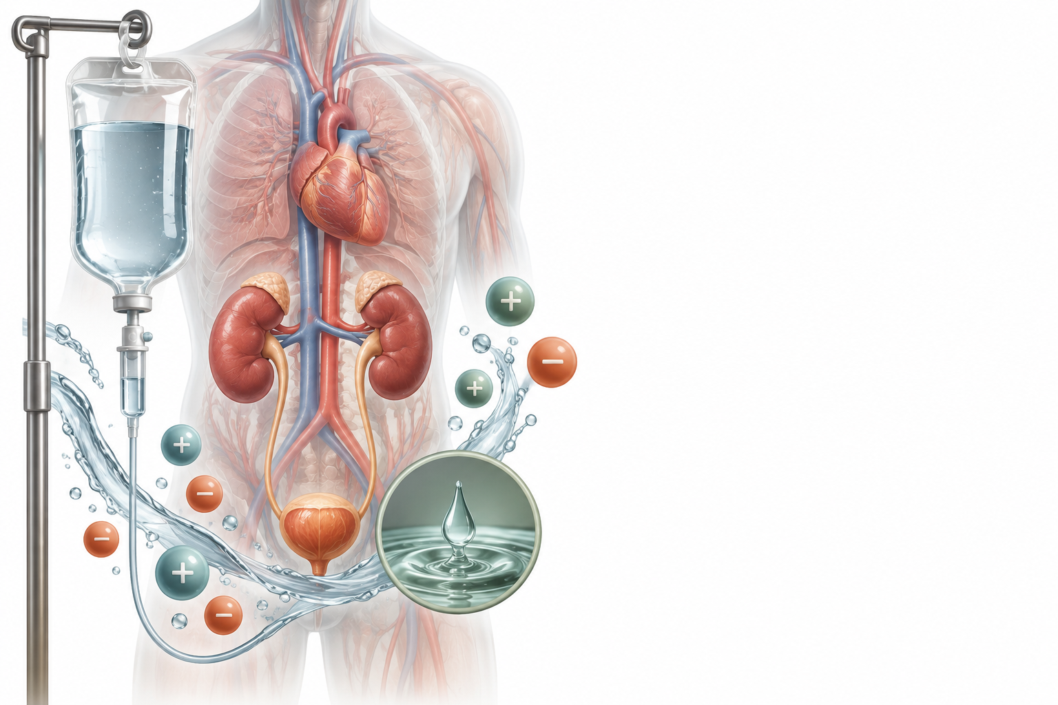 كهارل، عناصر شحيحة | Electrolytes, trace elements — رسم توضيحي لفئة إعاضة السوائل