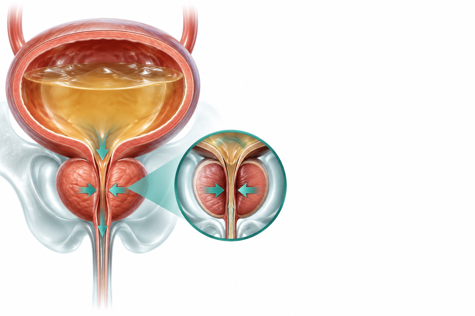 ألفازوسين | Alfuzosin — رسم توضيحي لفئة احتباس البول