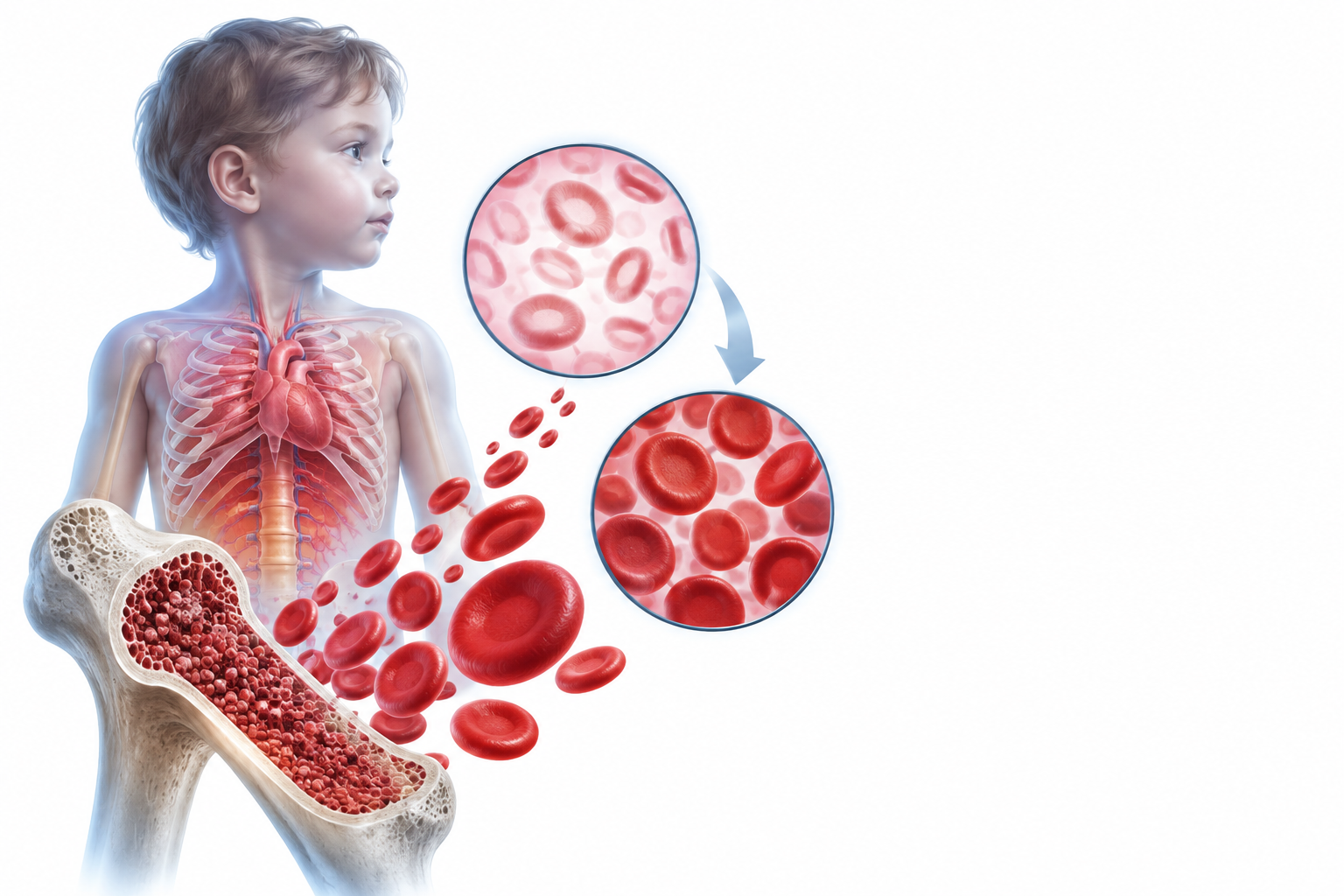 اسكوربات الحديدوز | Ferrous Ascorbate — رسم توضيحي لفئة فقر الدم الناتج عن نقص الحديد في الاطفال