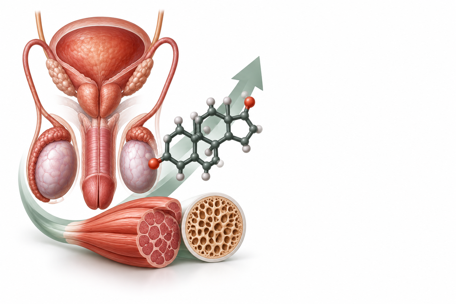 هرمون الاستروجين المترافق، ميثيل تستوستيرون | Conjugated Estrogens, Methyltestosterone — رسم توضيحي لفئة تستوستيرون