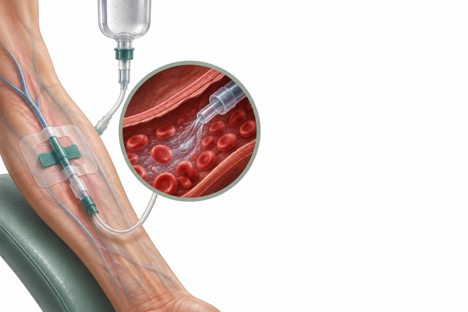 متدفق الهيبارين | Heparin Flush — رسم توضيحي لفئة وريدي