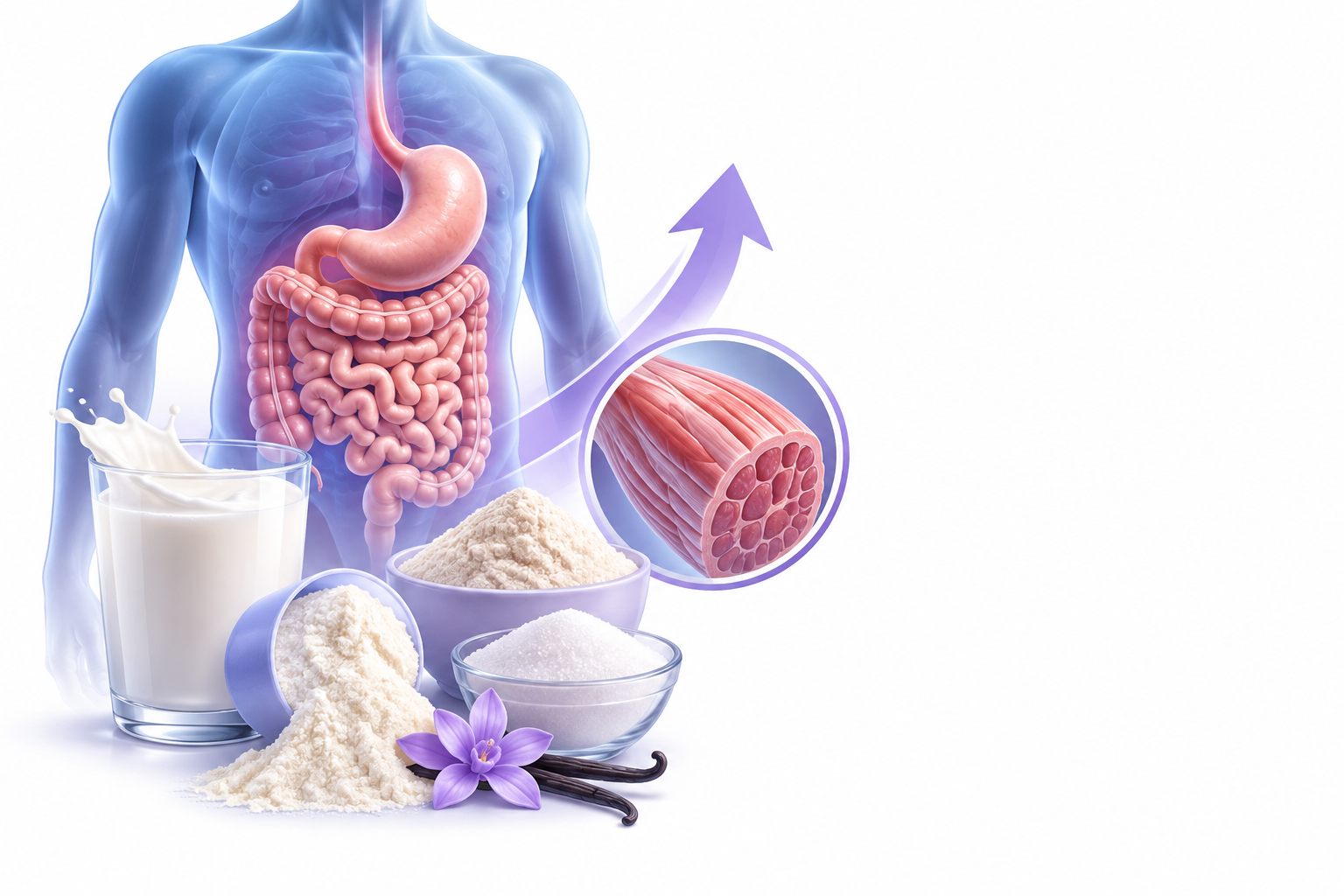 حليب خالي الدسم، بروتن، مالتوديكسترين، سكروز، نكهة طبيعية | skimmed milk, whey protein, maltodextrine, sucrose, natural flavour — رسم توضيحي لفئة الوزن