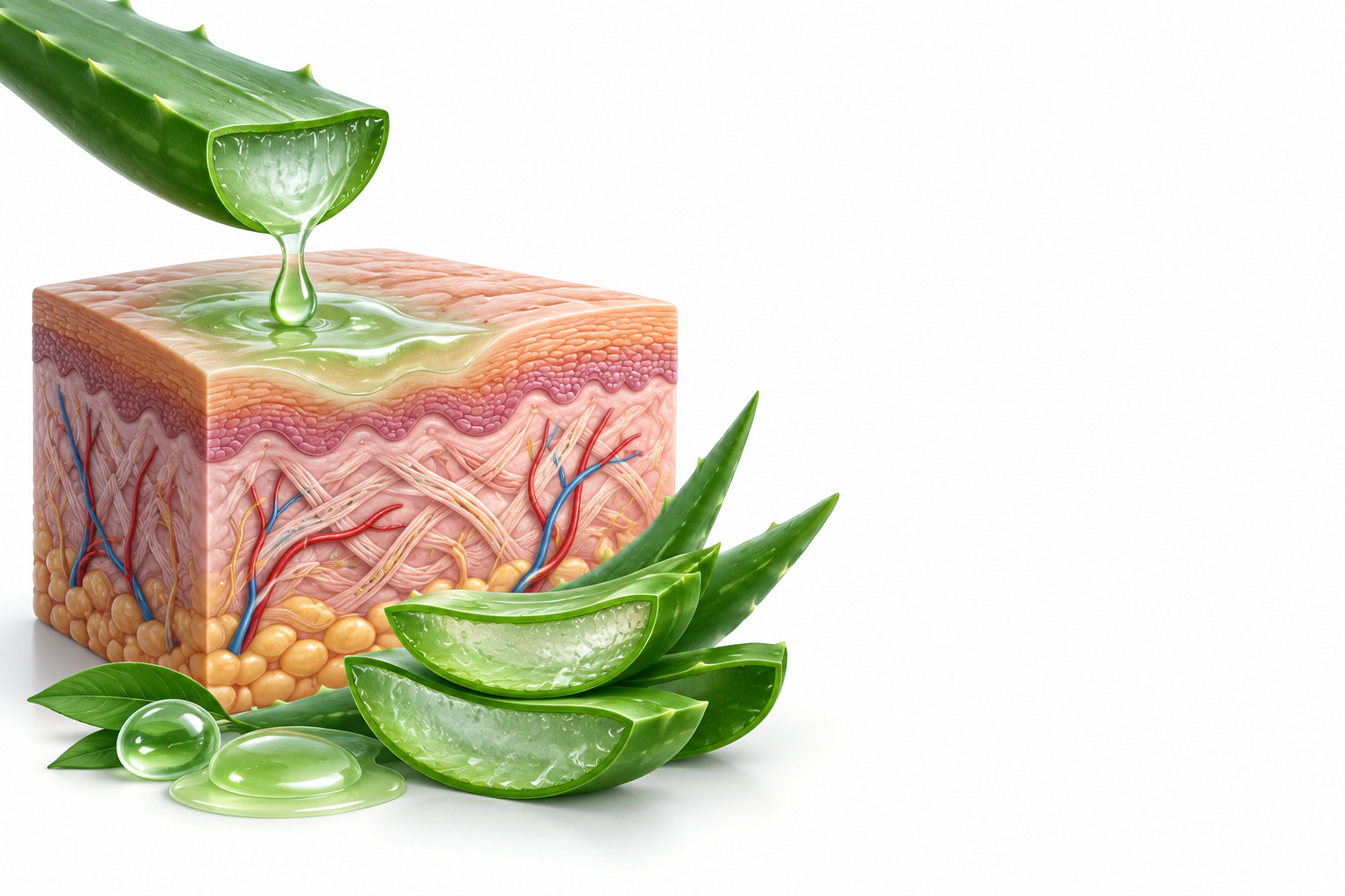 ألوة فيرا / صبر | Aloe Vera — رسم توضيحي لفئة مسحج الجلد