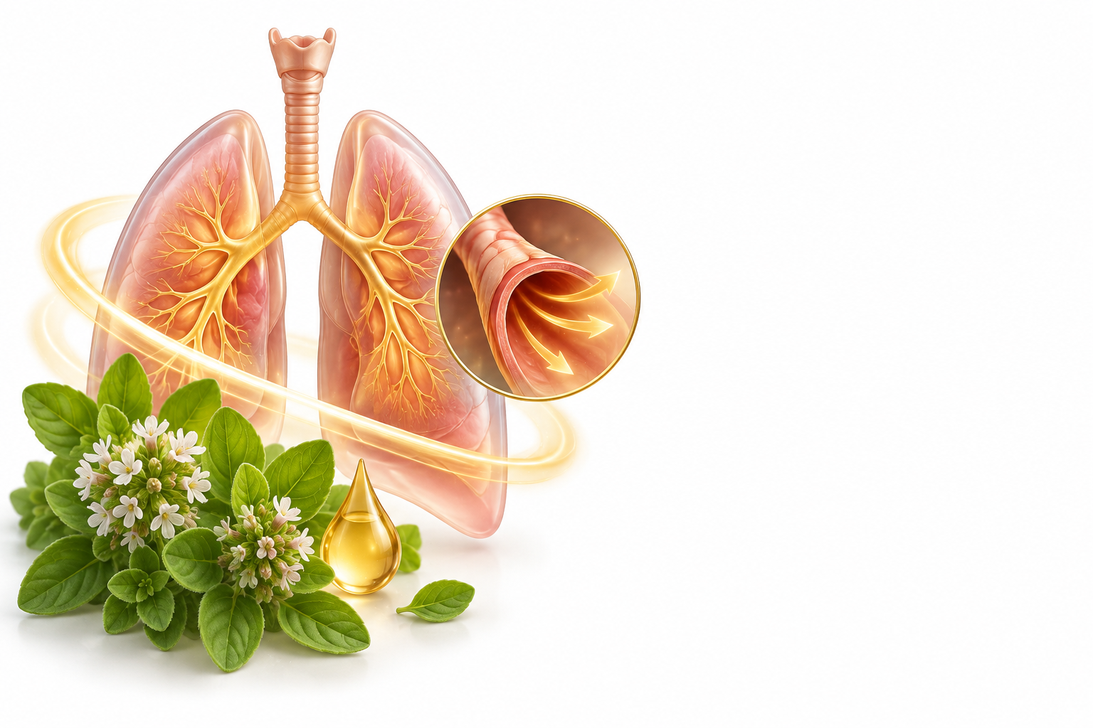 مردقوش شائع | origanum vulgare — رسم توضيحي لفئة السعال