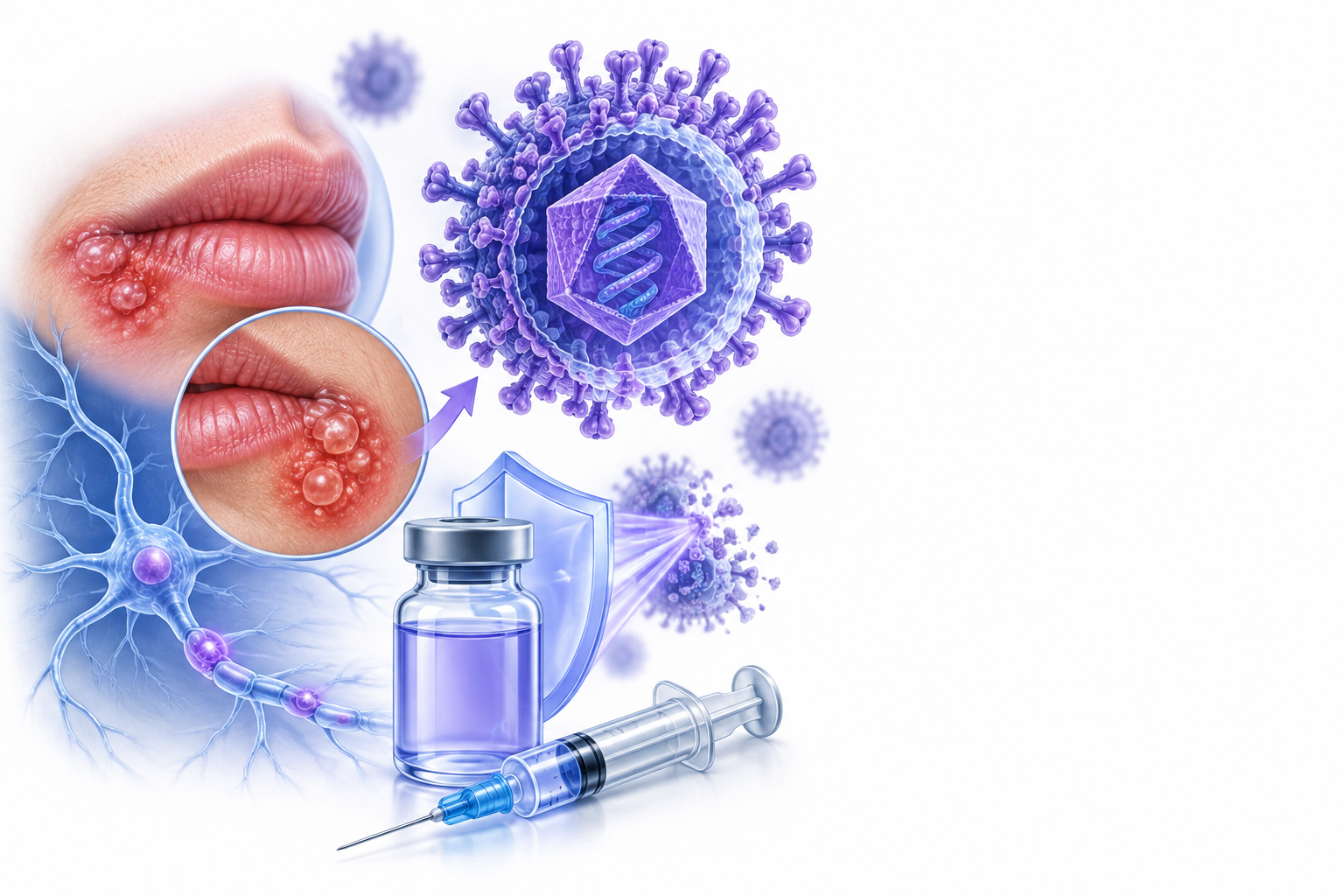 أسيكلوفير حقن | Acyclovir Injection — رسم توضيحي لفئة فيروس هربسي