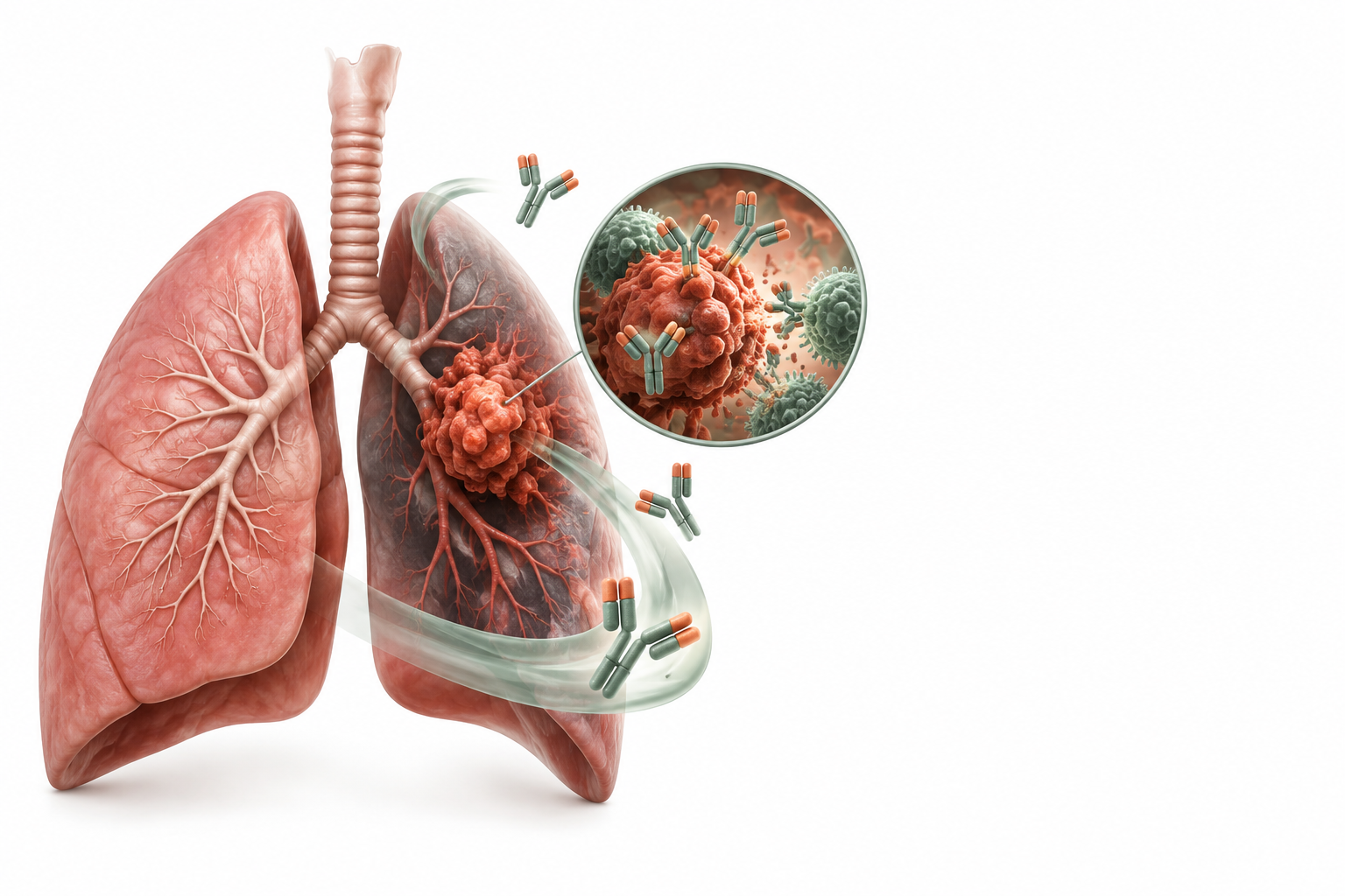 اتيزوليزمب | atezolizumab — رسم توضيحي لفئة سرطان الرئة