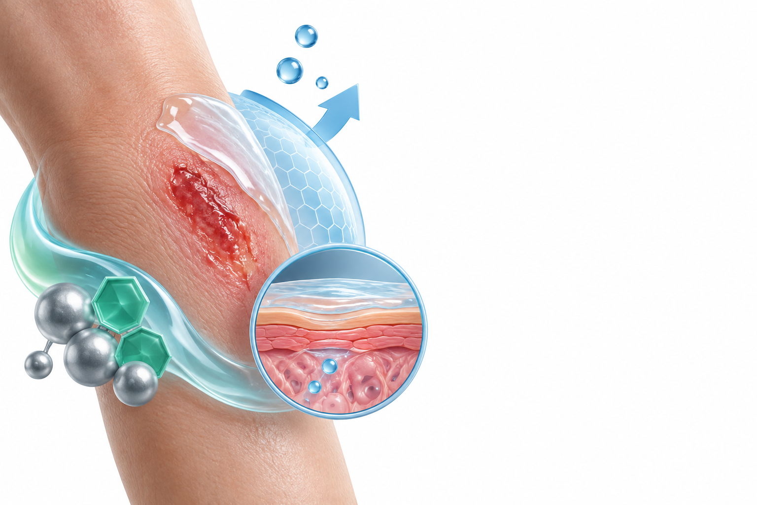ديميتيكون، زنك | dimeticone, zinc — رسم توضيحي لفئة تضميد الجروح