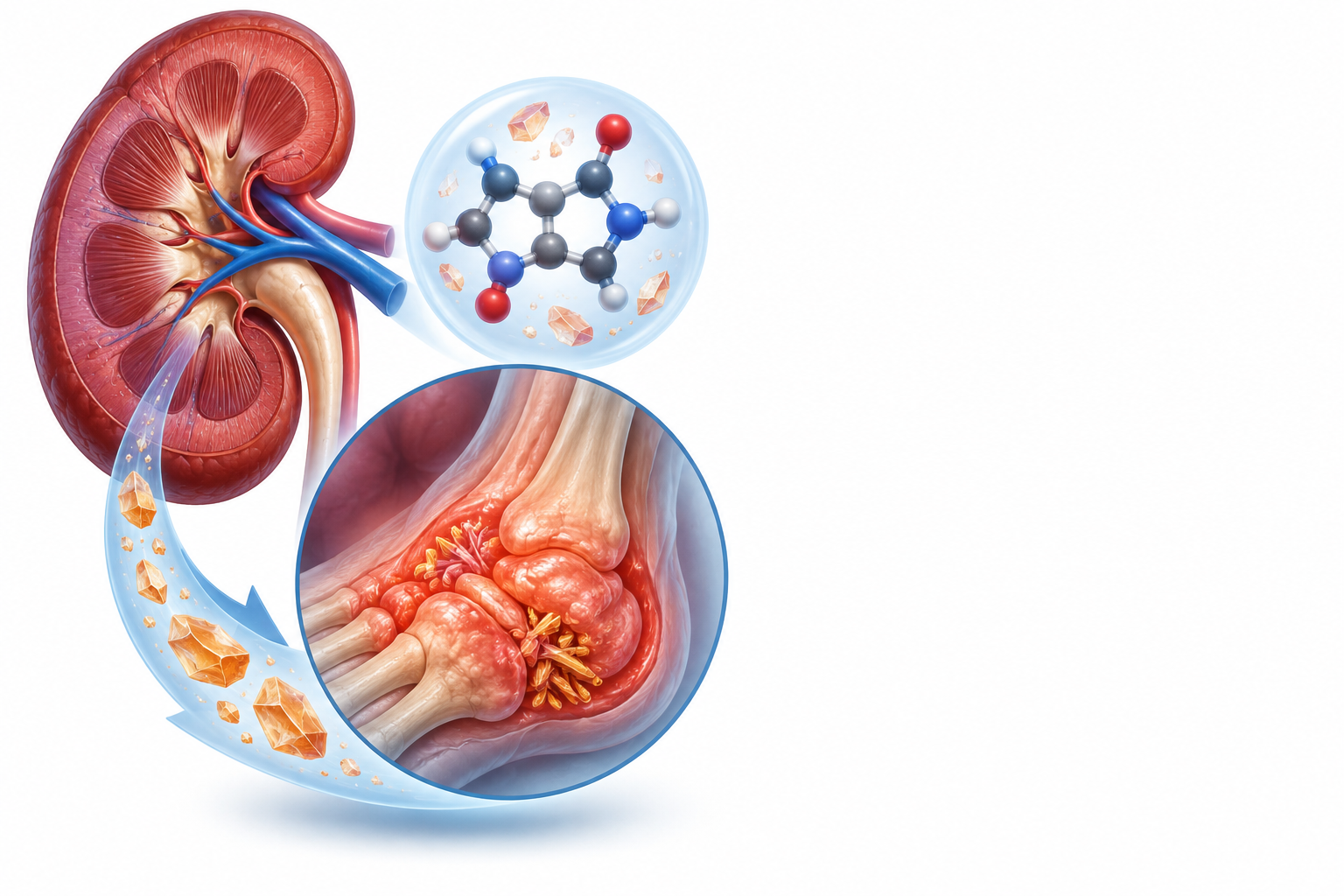 أتروبين، حمض الستريك، بيبيرازين | Atropine, Colchicine, Piperazine — رسم توضيحي لفئة حمض اليوريك