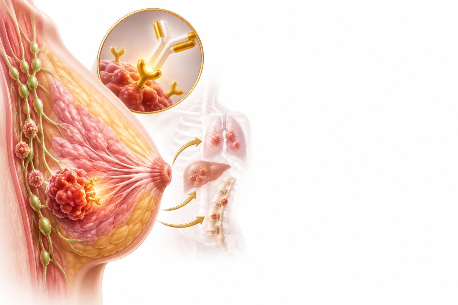 هيالورونيداز، تراستوزوماب | Hyaluronidase, Trastuzumab — رسم توضيحي لفئة سرطان الثدي المنتشر
