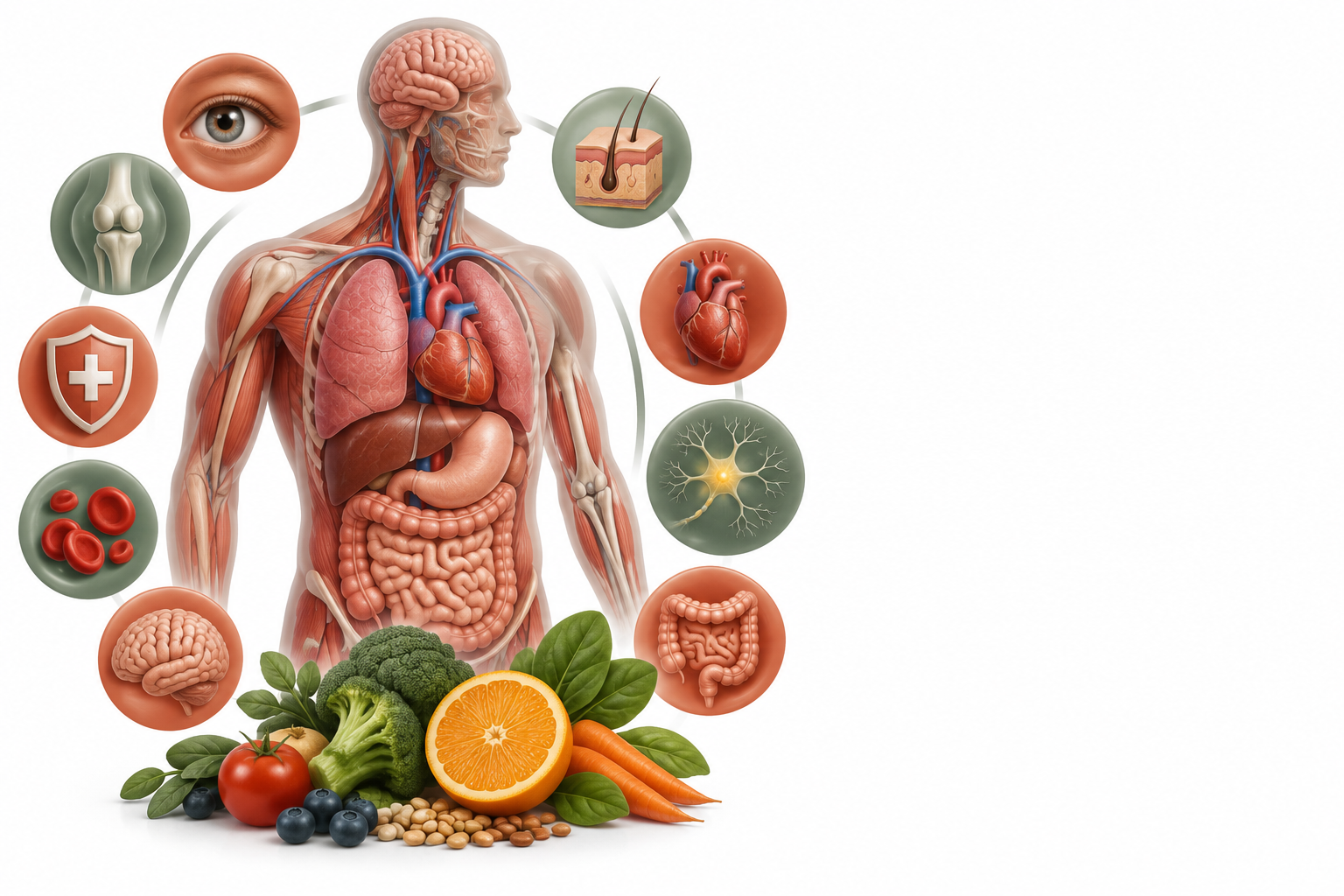 فيتامين أ, ب1, ب2,ب3, ب5, ب6, ب12, سي، د, إي، حديد، فولاسين | Vitamin C, Vitamin E, Vitamin A, Vitamin D, Vitamin B1, Vitamin B6, Vitamin B12, Iron, Pantothenic Acid, Riboflavin, Niacin, Folacin — رسم توضيحي لفئة تكميلي