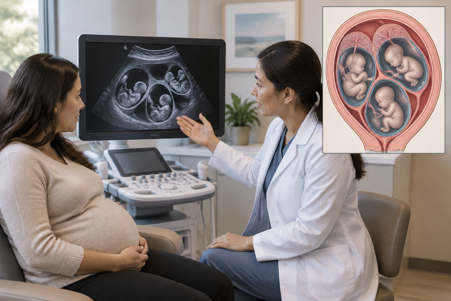 عملية تقليل عدد الأجنة في الحمل المتعدد — صورة توضيحية للإجراء
