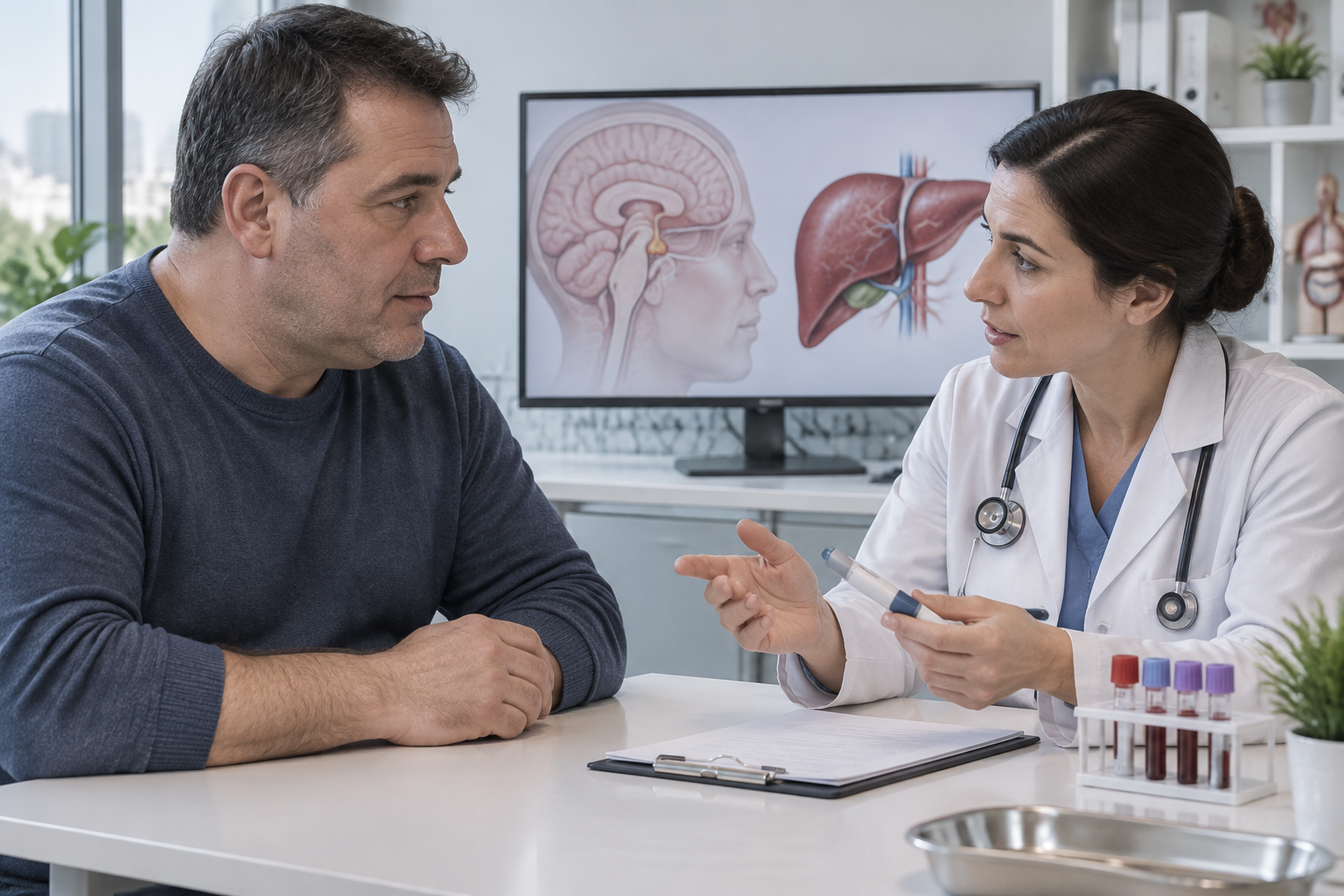 علاج ضخامة الأطراف بمثبطات هرمون النمو — صورة توضيحية للإجراء