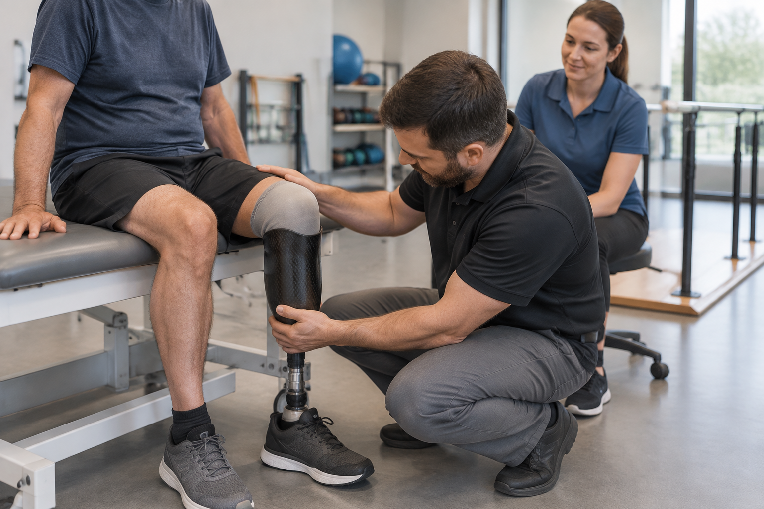 تدريب تركيب وتكييف جبيرة الجذع الاصطناعي (Socket Fitting) — صورة توضيحية للإجراء